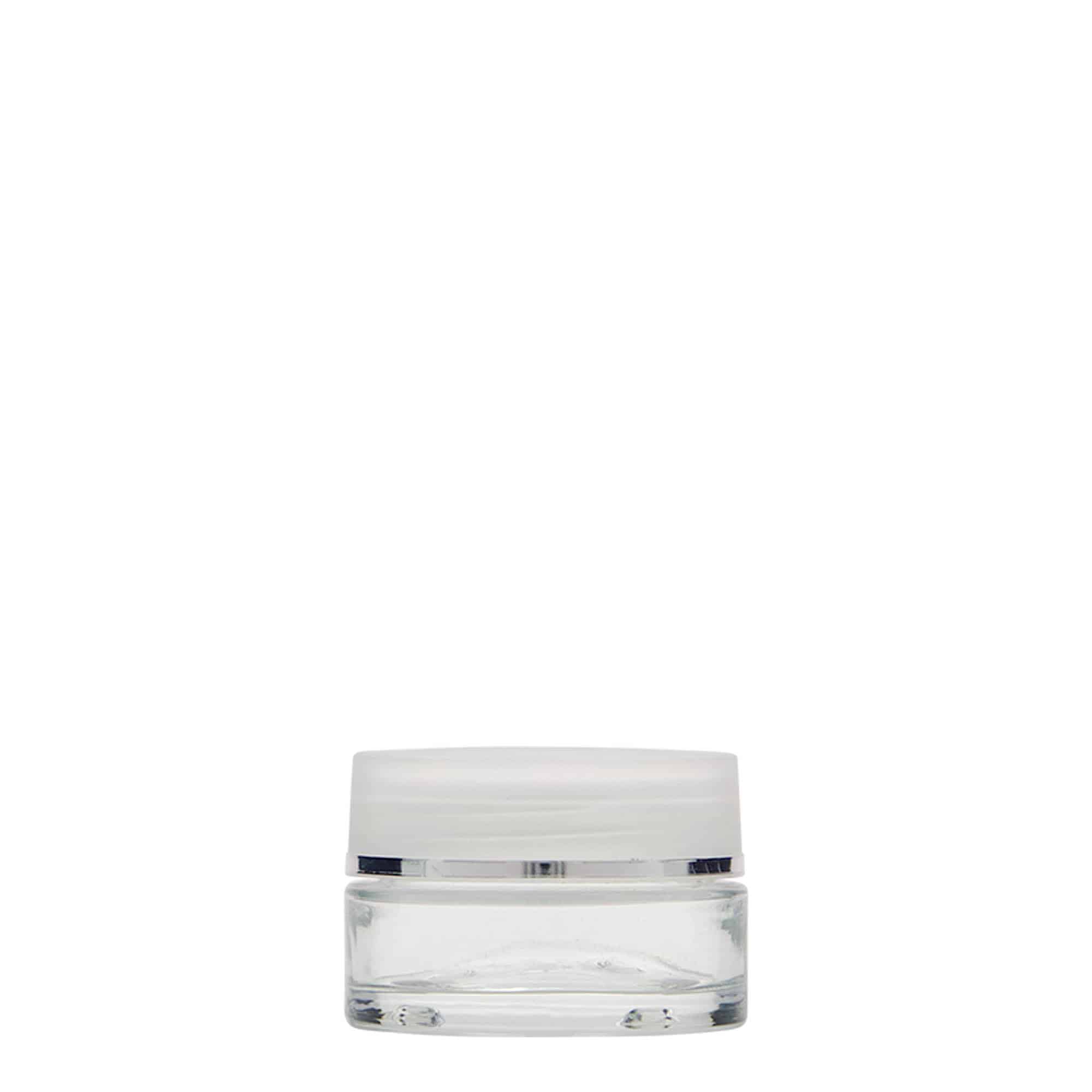 15 ml tégely 'Clear Edition', üveg, nyílás: csavarzár