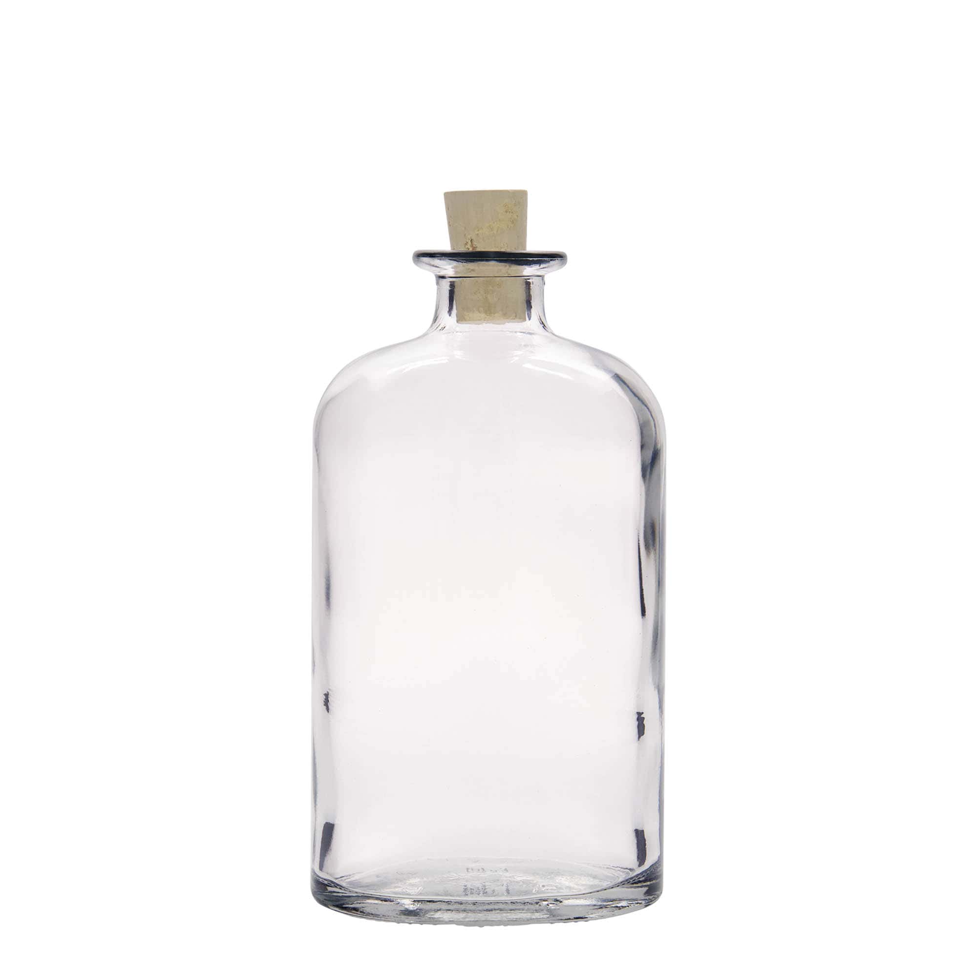 500 ml üvegpalack 'Dundee', ovális, nyak: parafa
