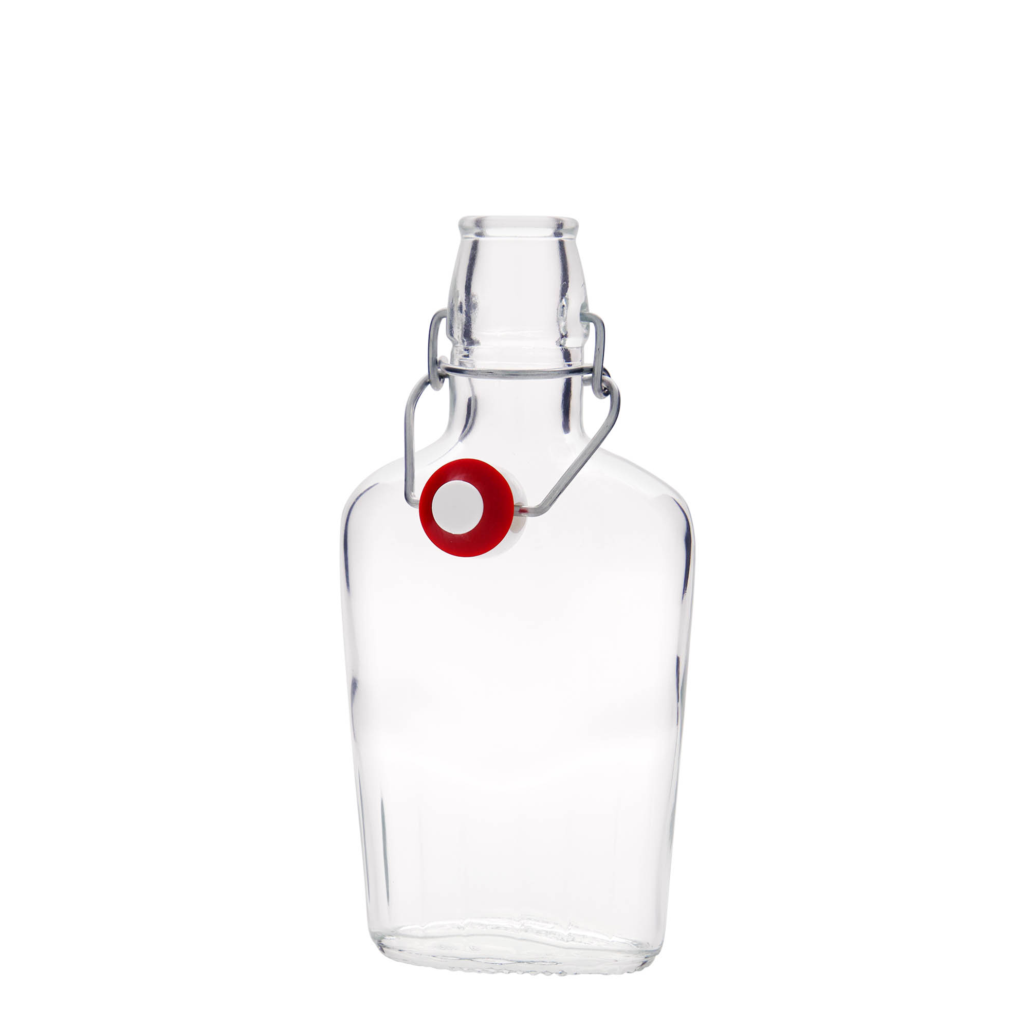 250 ml üvegpalack 'Fiaschetta', ovális, nyílás: patentzár 250 ml üvegpalack 'Fiaschetta', ovális, nyílás: patentzár