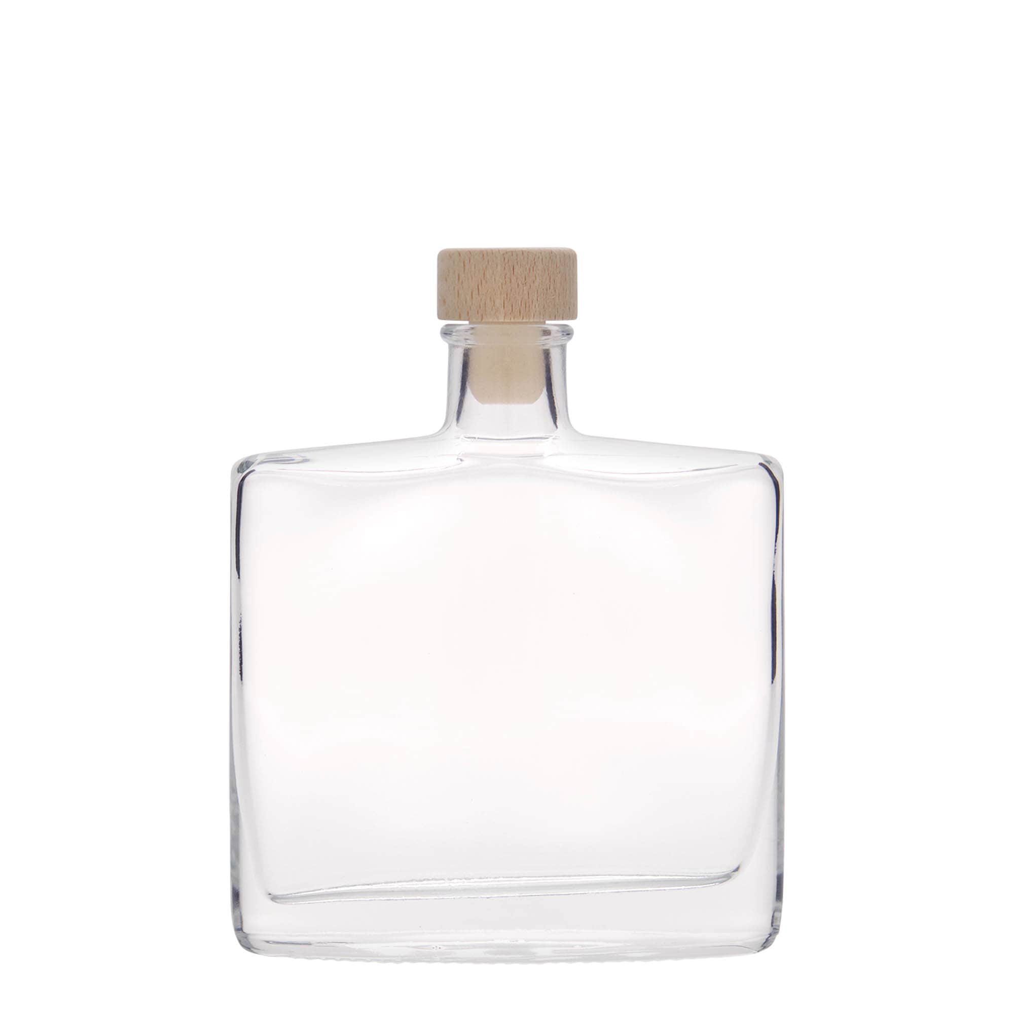 200 ml-es üvegpalack 'Zorba', ovális, szájnyílás: parafadugó