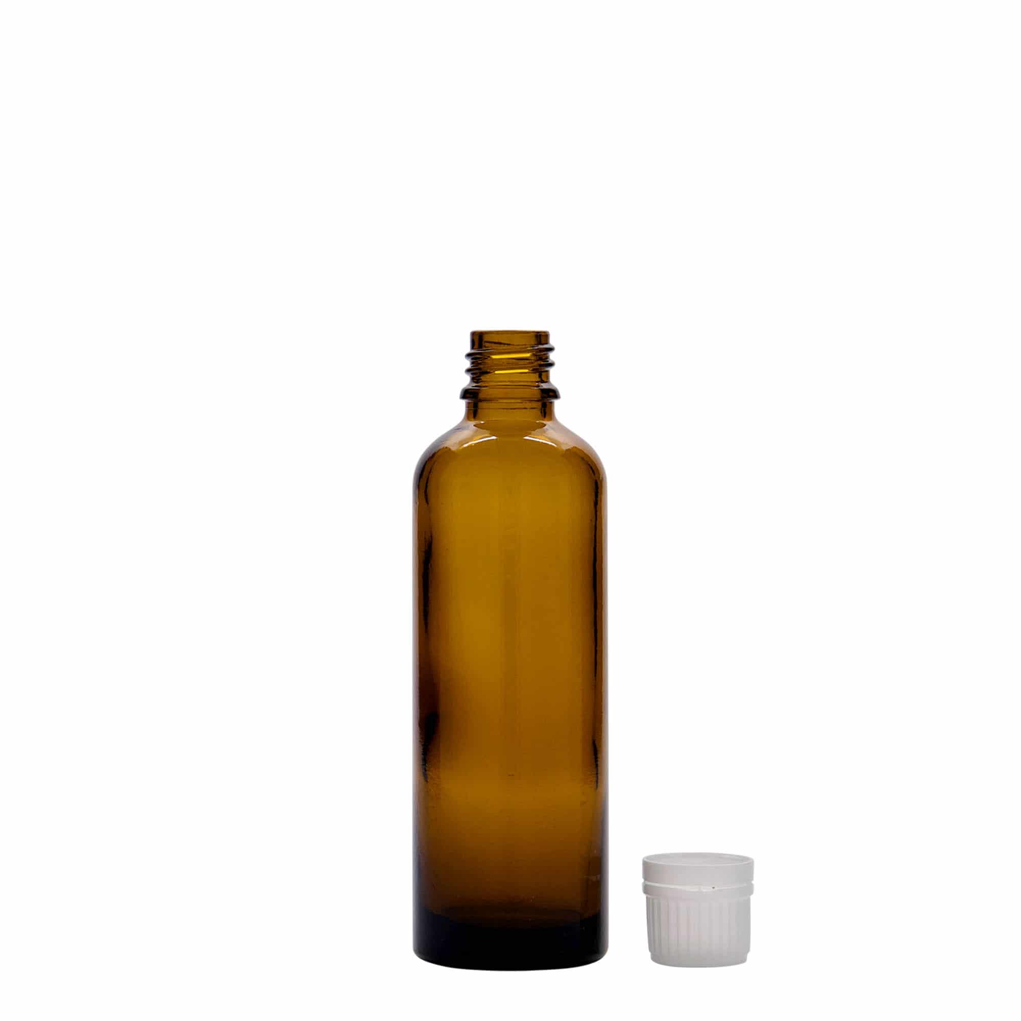 75 ml orvosi üveg, barna, nyílás: DIN 18