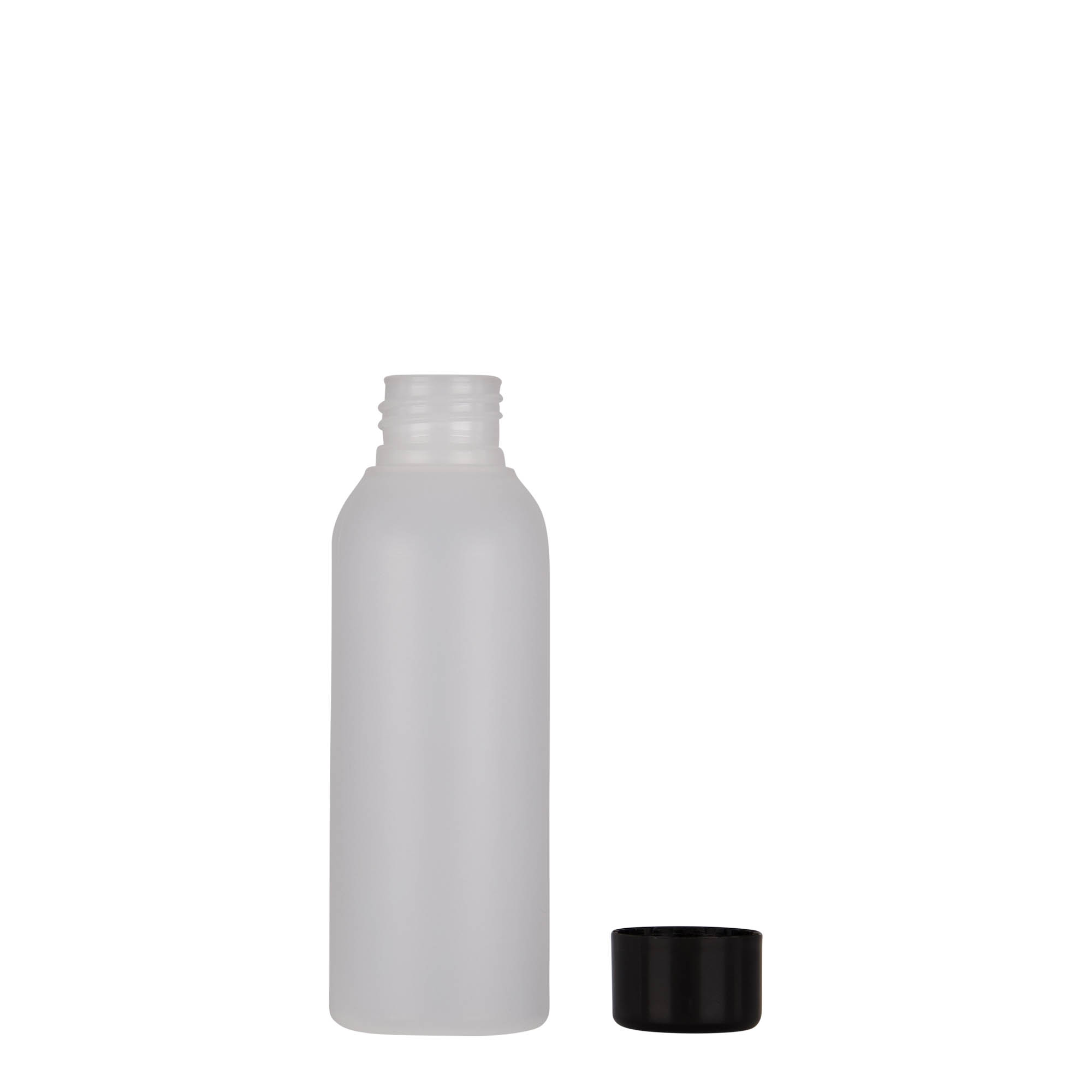 100 ml műanyag flakon 'Tuffy', HDPE, természetes, nyílás: 24/410