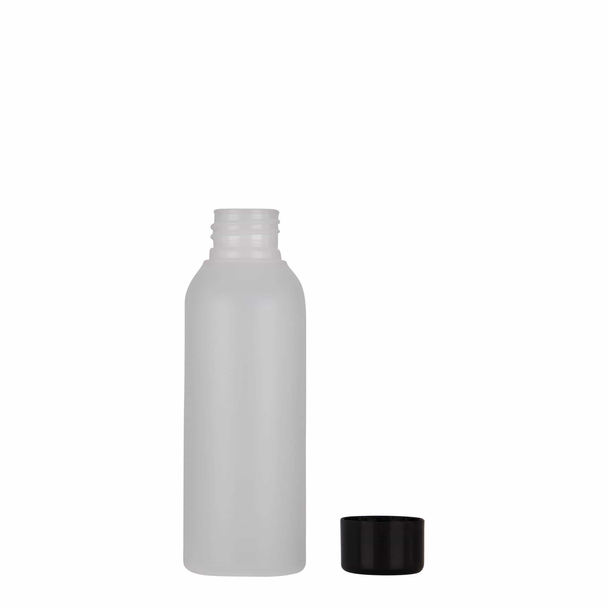 100 ml műanyag flakon 'Tuffy', HDPE, természetes, nyílás: 24/410