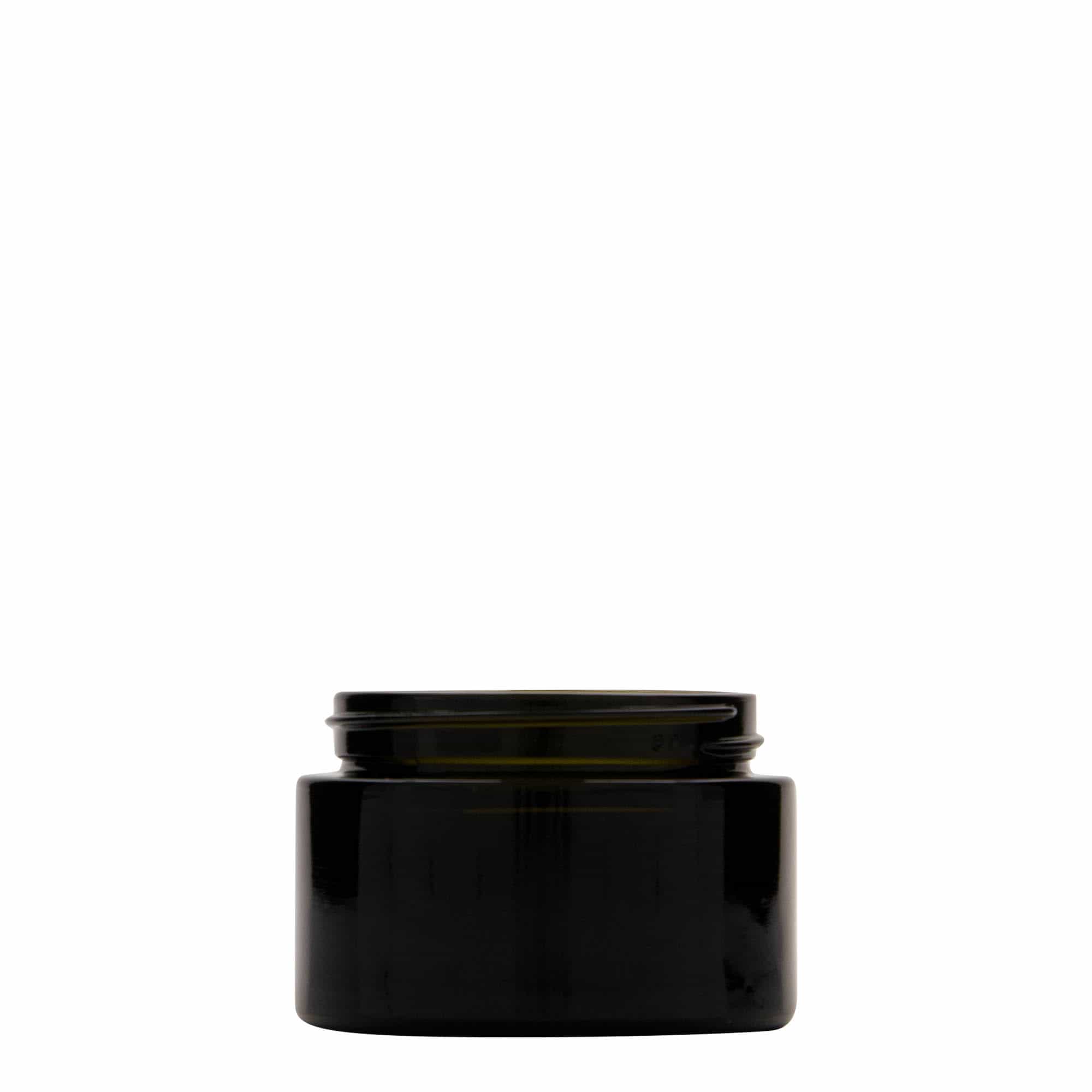 50 ml újrahasznosított tégely 'Floria', üveg, antikzöld, nyakméret: 58/400