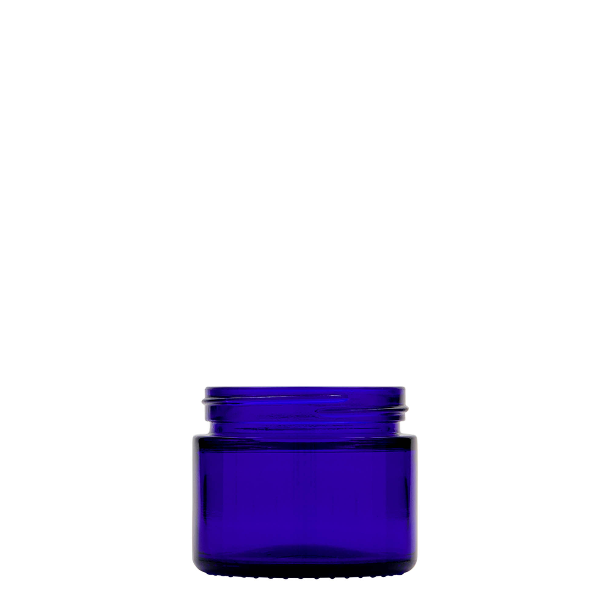50 ml tégely 'Blue Edition', üveg, királykék, nyílás: csavarzár 50 ml tégely 'Blue Edition', üveg, királykék, nyílás: csavarzár