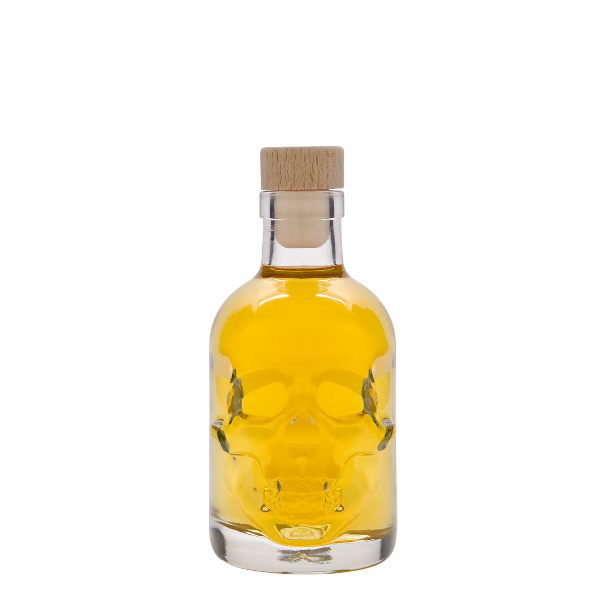 200 ml üvegpalack 'Halálfej', nyílás: parafa