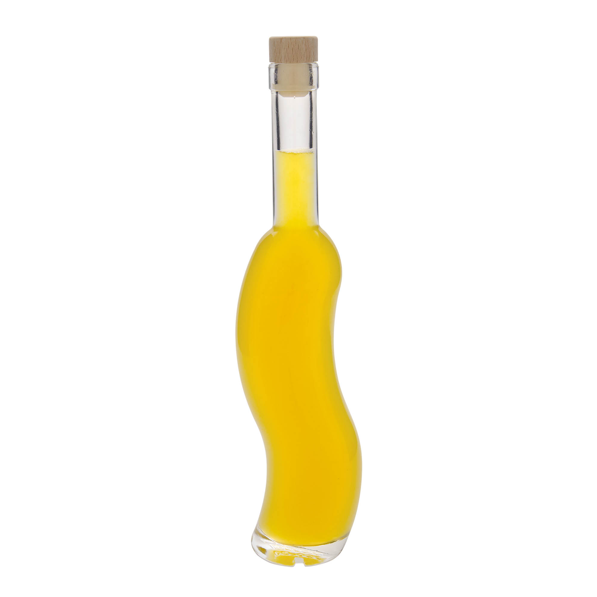 350 ml üvegpalack 'La-Ola', félkör alakú, nyílás: parafa