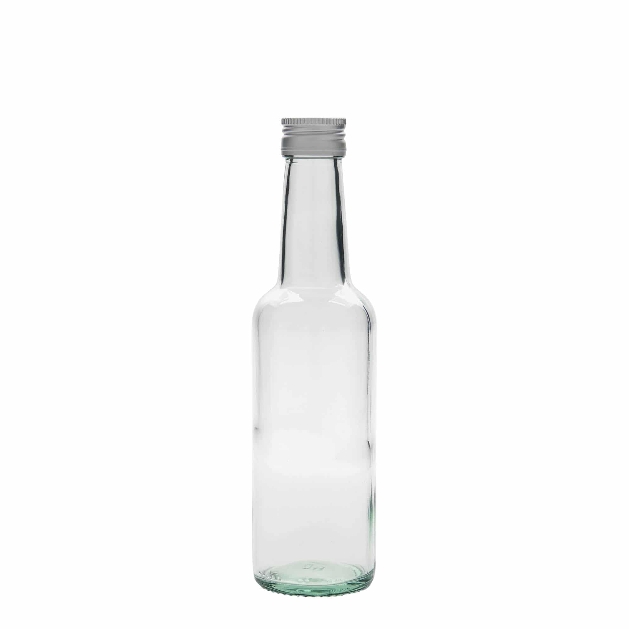 250 ml üvegpalack egyenes nyakkal, nyílás: PP 28