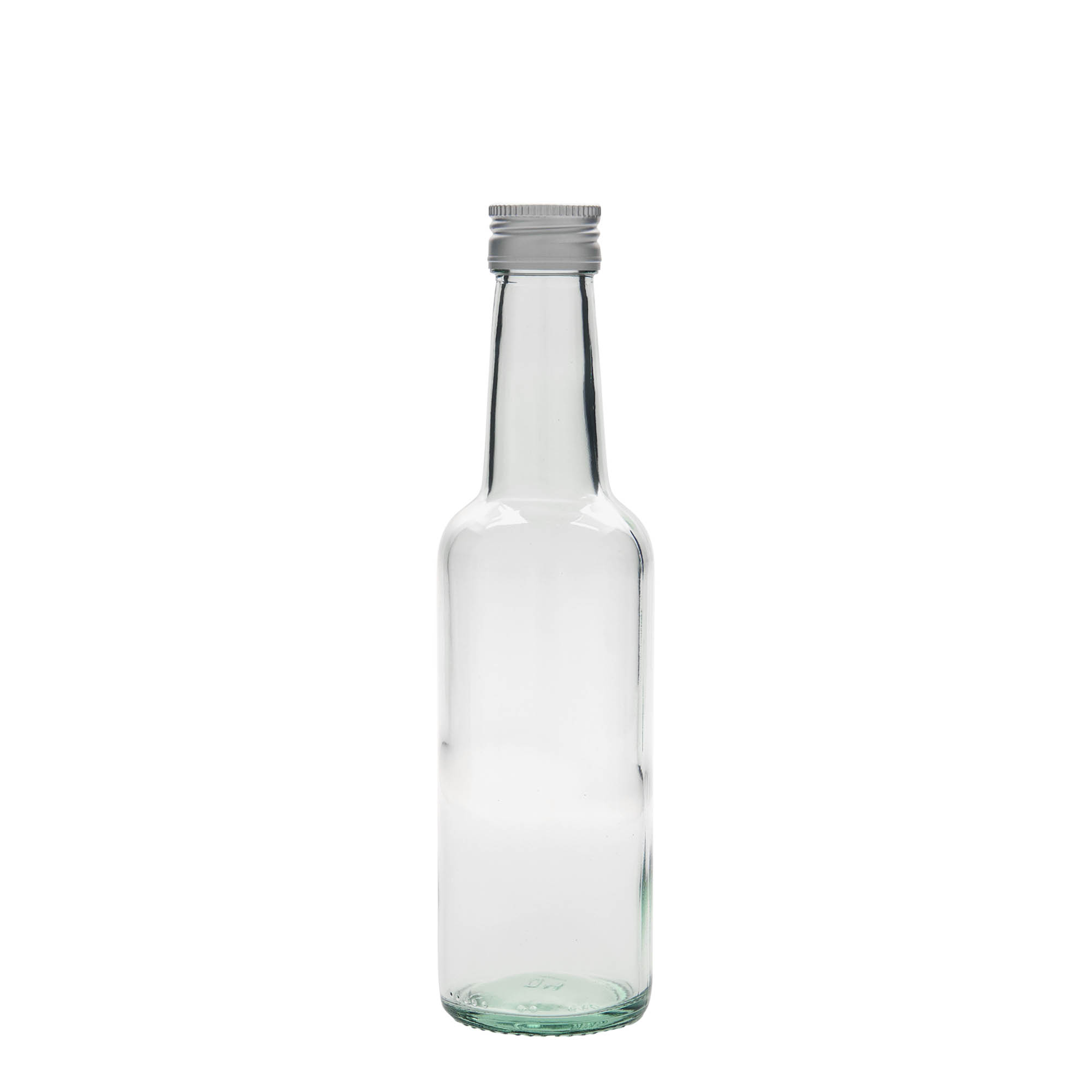 250 ml üvegpalack egyenes nyakkal, nyílás: PP 28 250 ml üvegpalack egyenes nyakkal, nyílás: PP 28