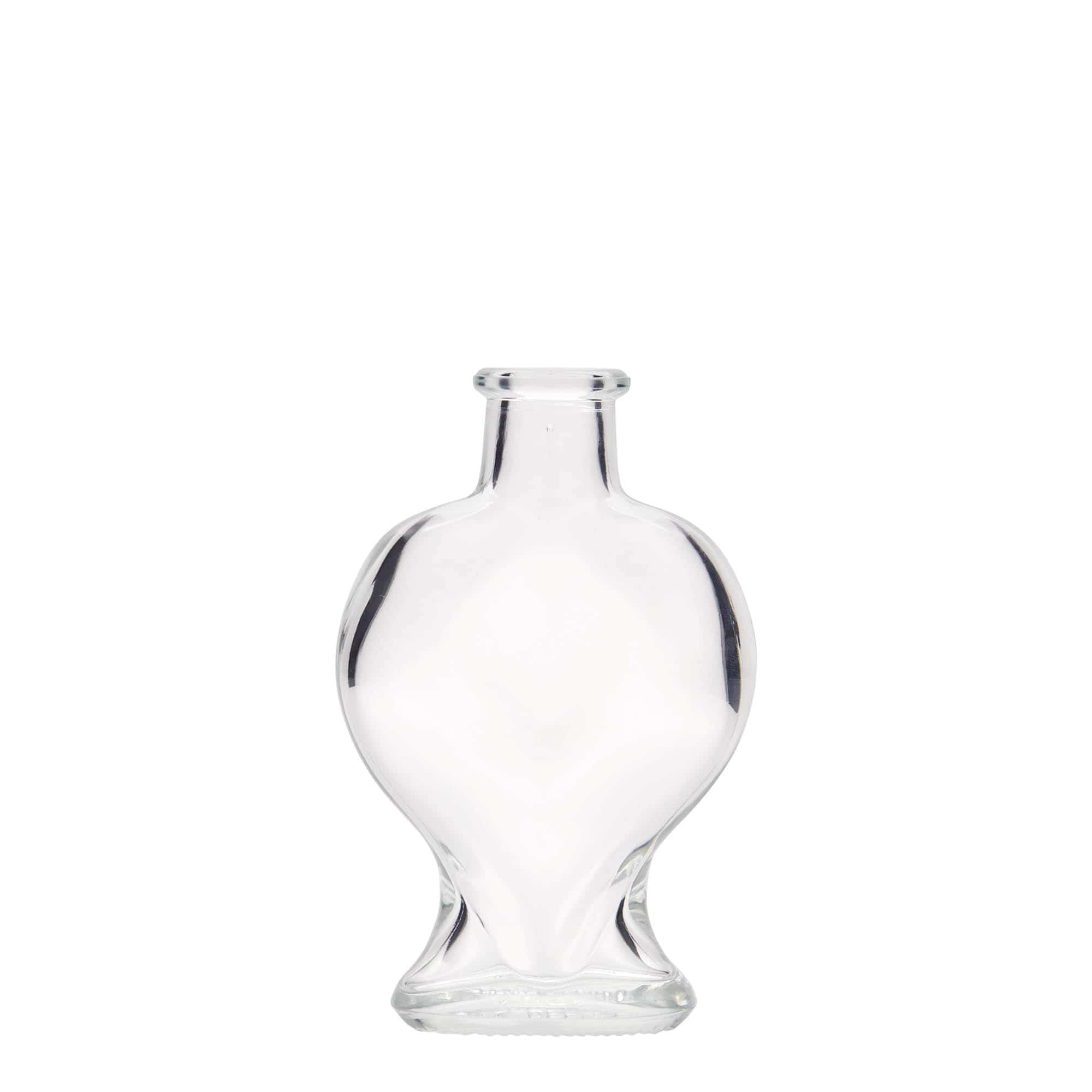 100 ml üvegpalack 'Szív', nyak: parafa