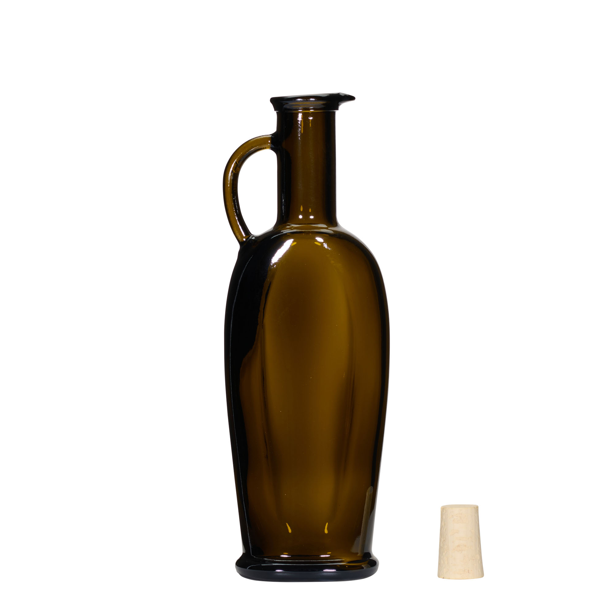 250 ml üvegpalack 'Eleganta', ovális, antikzöld, nyílás: parafa 250 ml üvegpalack 'Eleganta', ovális, antikzöld, nyílás: parafa