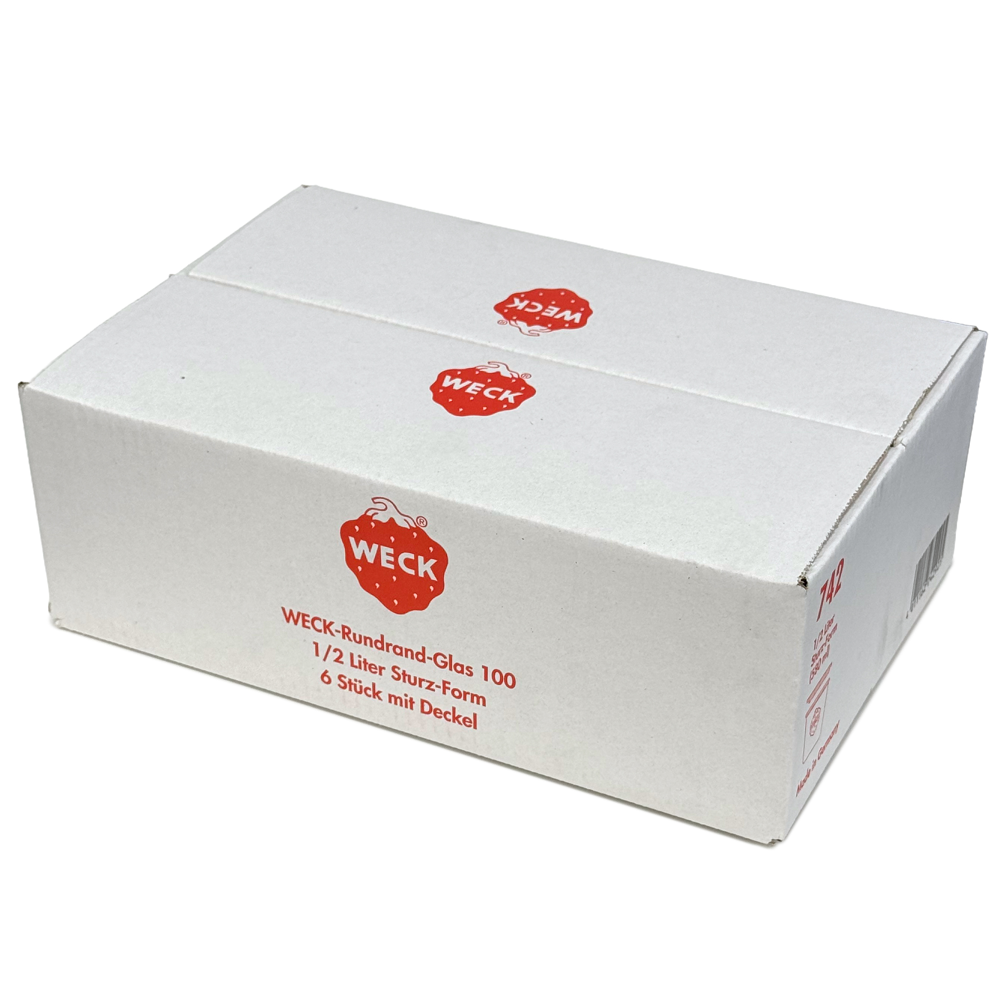 6x 580 ml Felfordítható WECK-üveg üvegfedéllel RR 100
