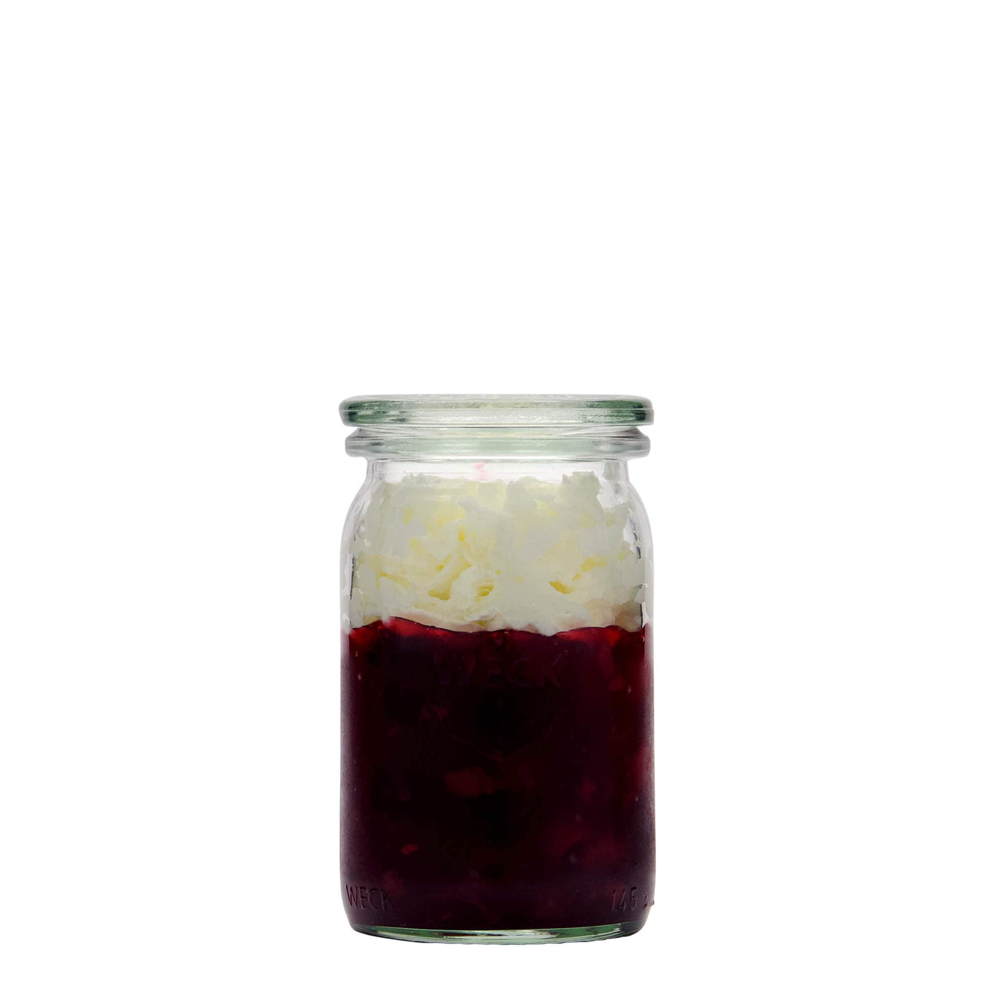 145 ml WECK hengeres üveg, nyílás: kerek perem
