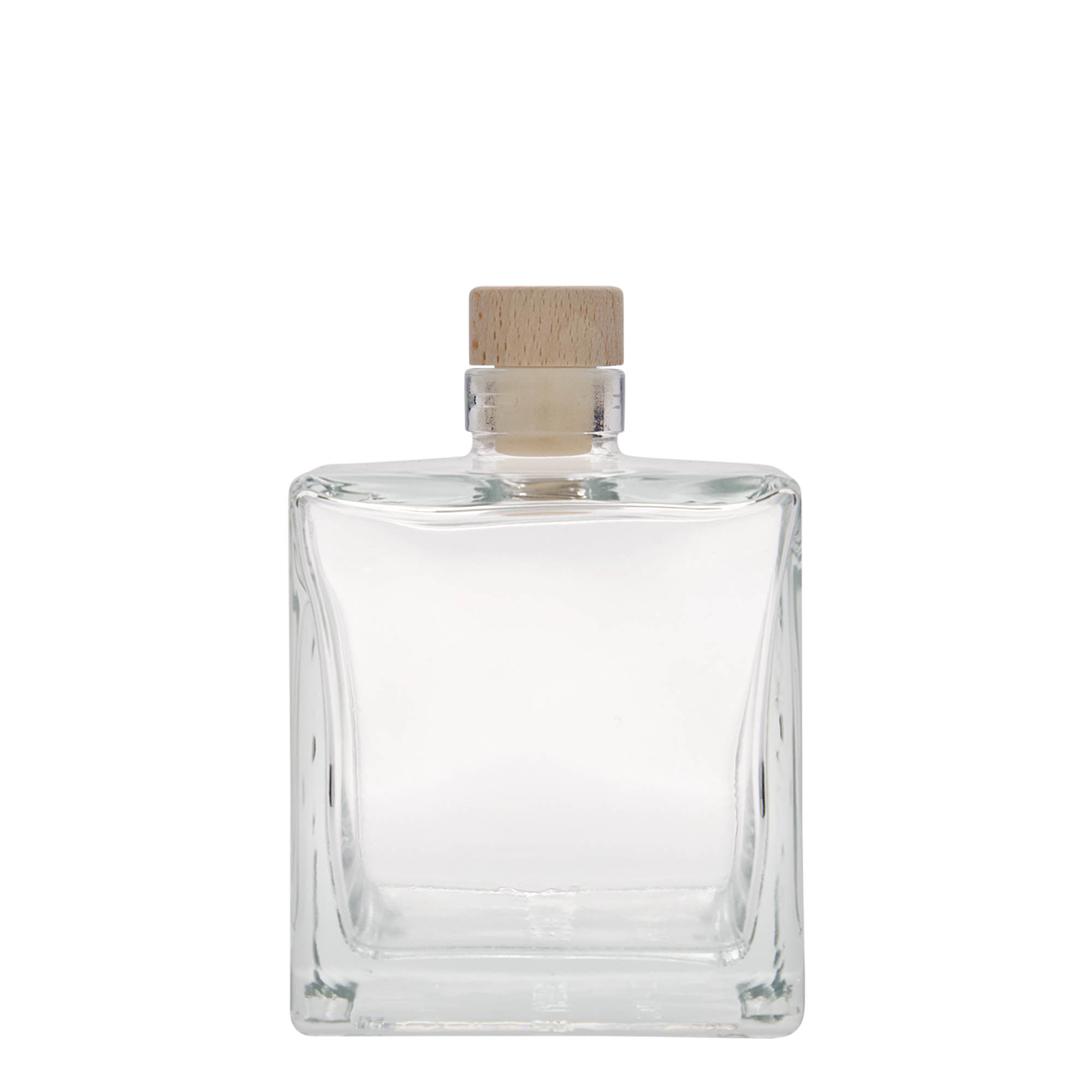 500 ml üvegpalack 'Cube', négyzet alakú, nyílás: parafa 500 ml üvegpalack 'Cube', négyzet alakú, nyílás: parafa