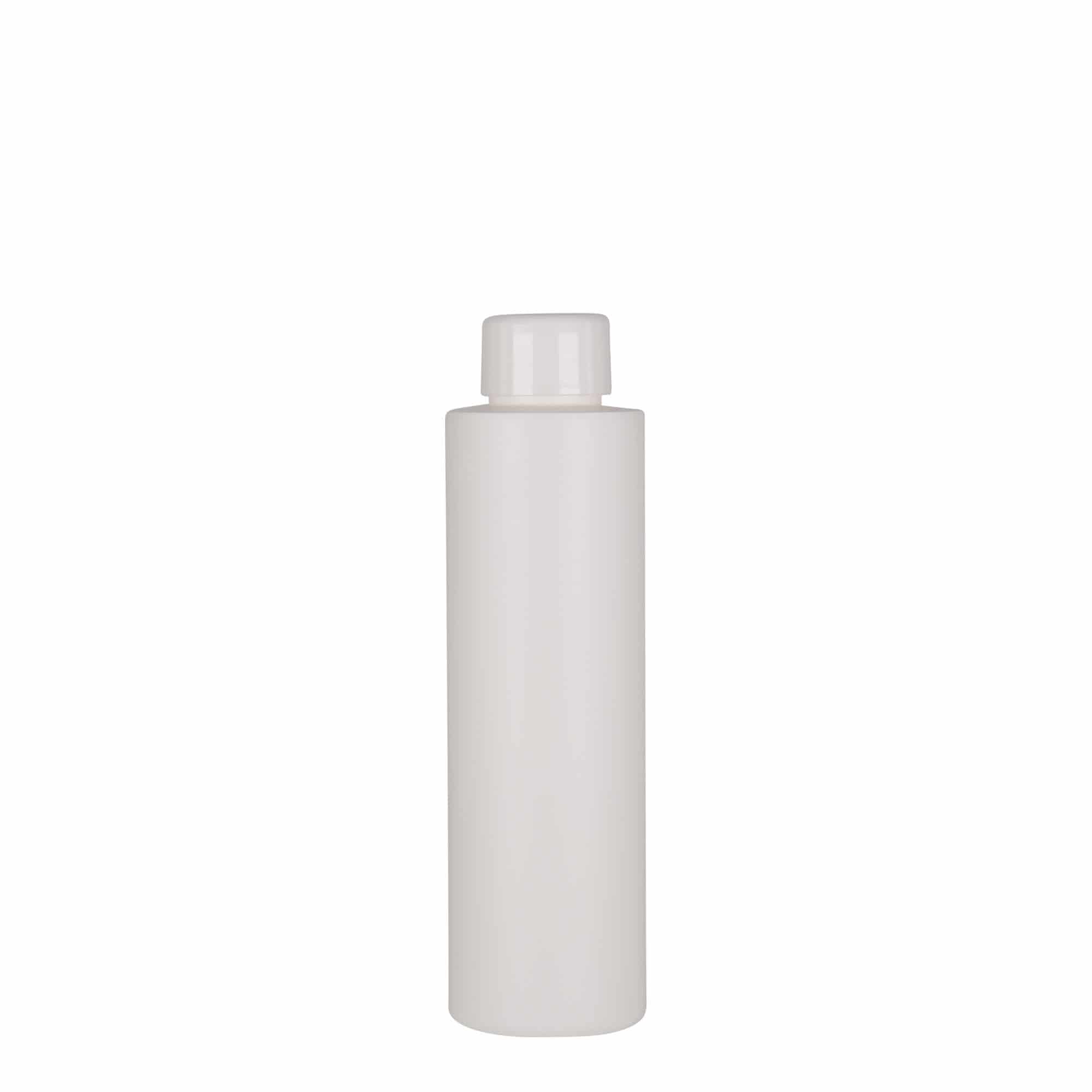 150 ml-es műanyag palack 'Pipe', HDPE, fehér, szájnyílás: GPI 24/410