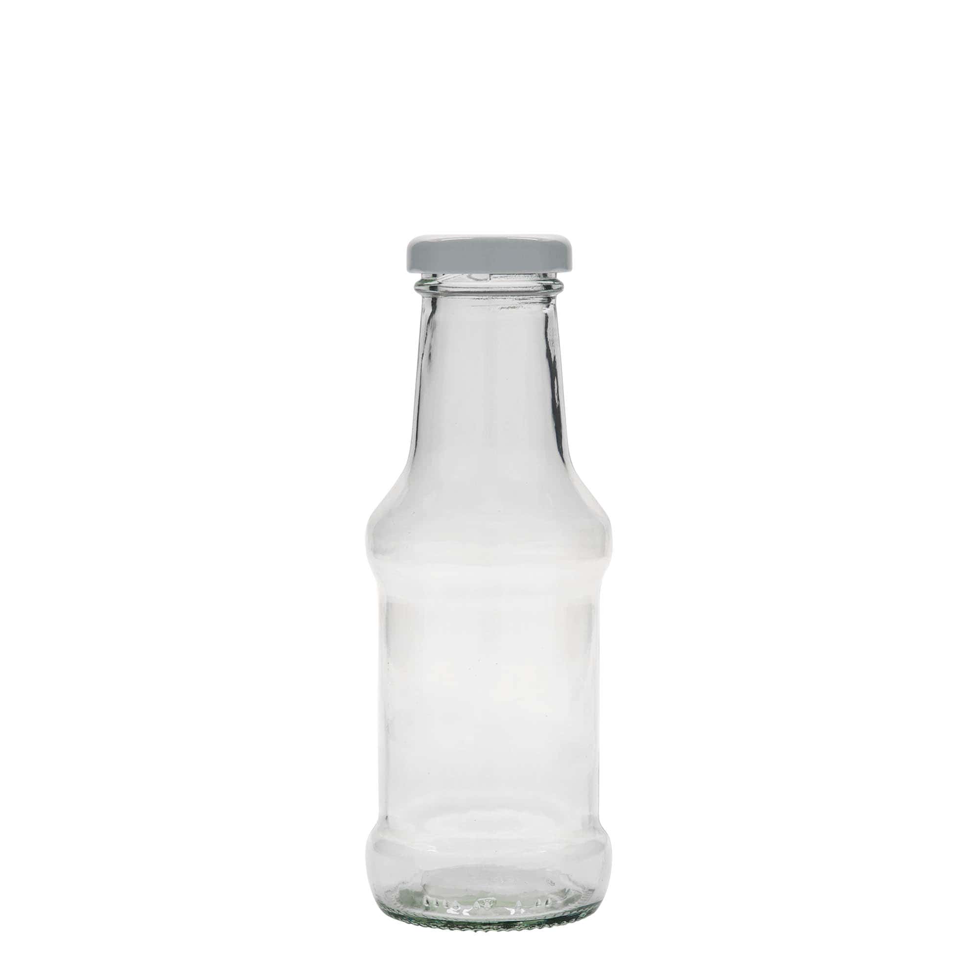250 ml szószosüveg, üveg, nyílás: csavaros zárófedél (TO 38) 250 ml szószosüveg, üveg, nyílás: csavaros zárófedél (TO 38)