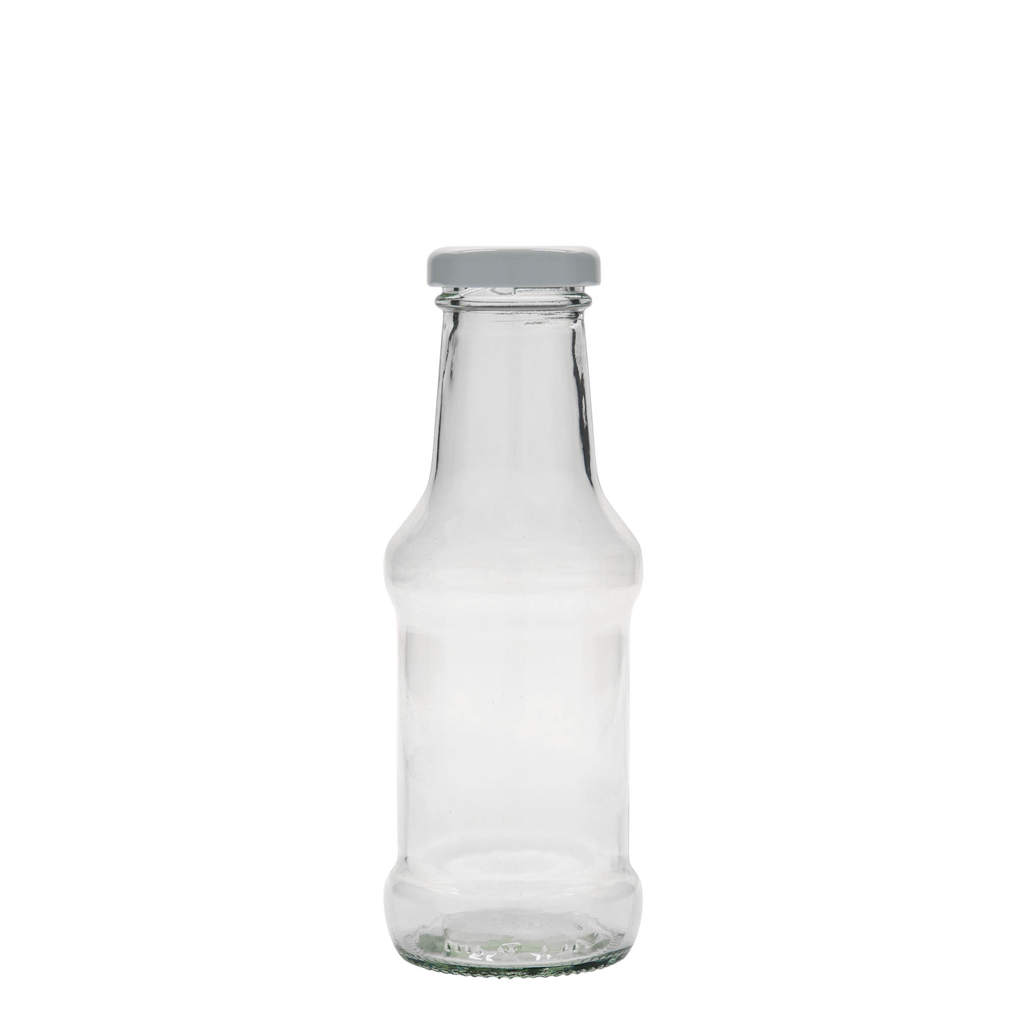 250 ml szószosüveg, üveg, nyílás: csavaros zárófedél (TO 38) 250 ml szószosüveg, üveg, nyílás: csavaros zárófedél (TO 38)