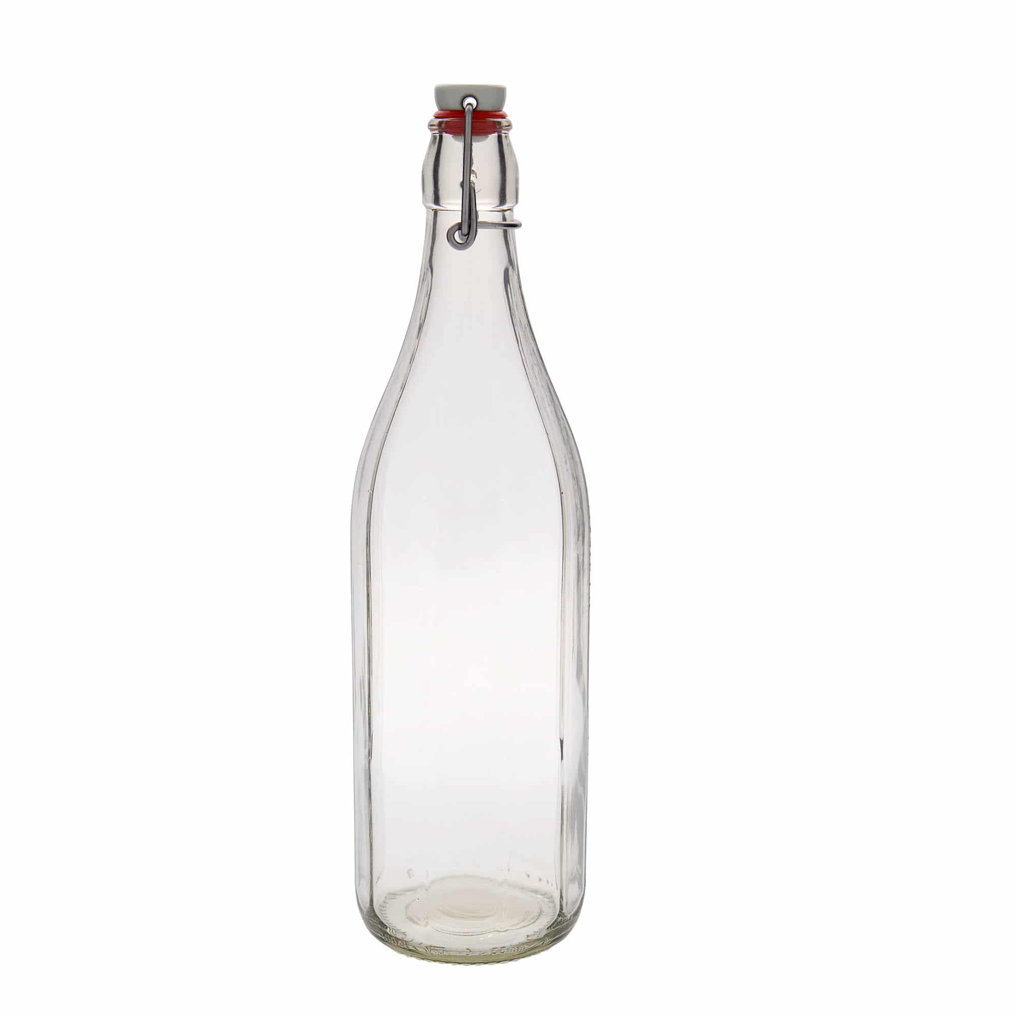 1000 ml-es üvegpalack 'Bravo', tízszögletű, szájnyílás: csatos zár 1000 ml-es üvegpalack 'Bravo', tízszögletű, szájnyílás: csatos zár