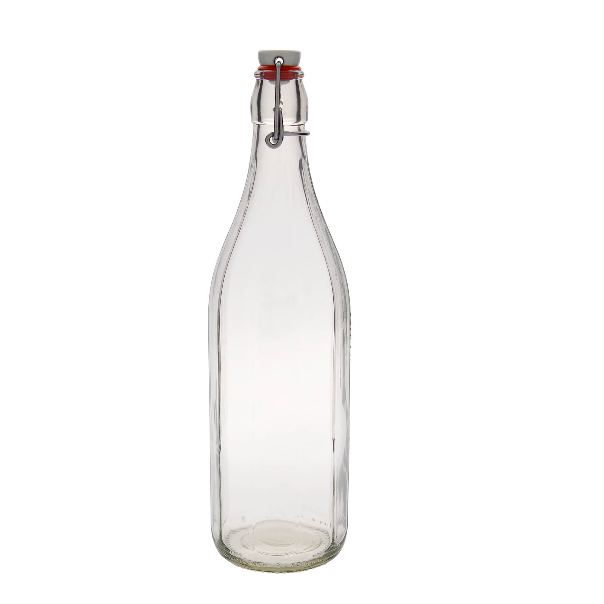 1.000 ml üvegpalack 'Bravo', tízszögletű, nyílás: kampós zár 1.000 ml üvegpalack 'Bravo', tízszögletű, nyílás: kampós zár