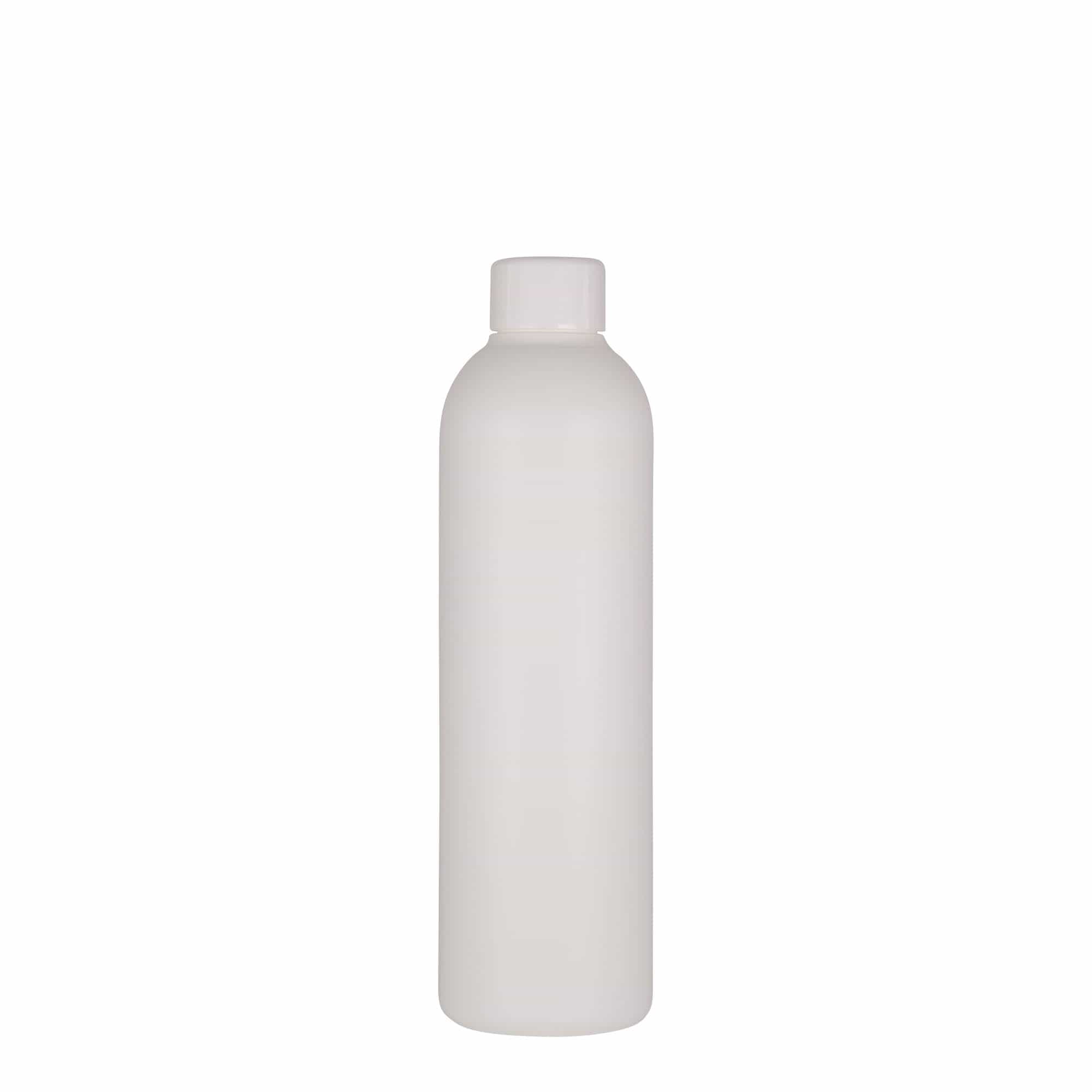 250 ml műanyag palack 'Tuffy', HDPE, fehér, nyakméret: 24/410