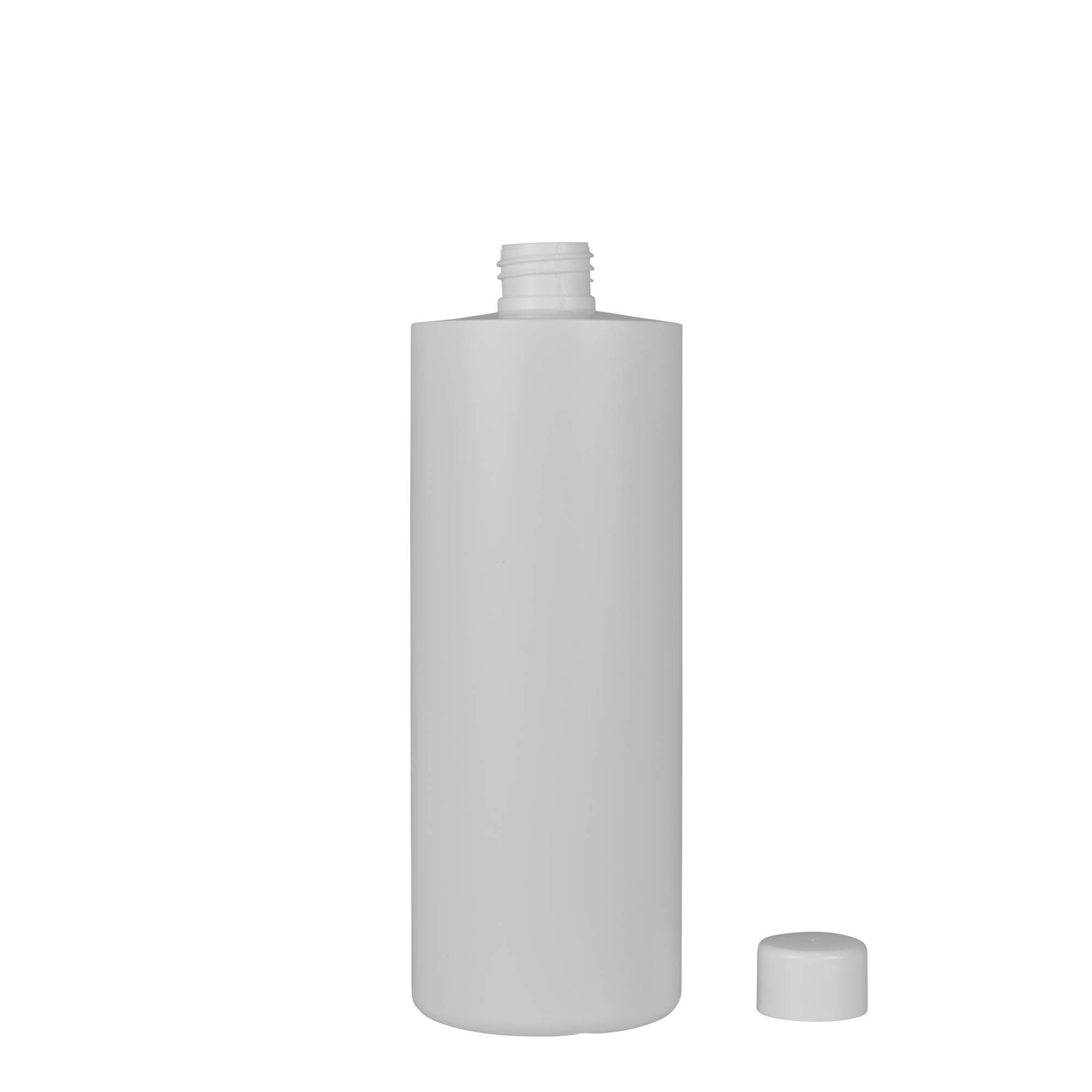 500 ml műanyag palack 'Pipe', zöld HDPE, fehér, nyak: 24/410 500 ml műanyag palack 'Pipe', zöld HDPE, fehér, nyak: 24/410