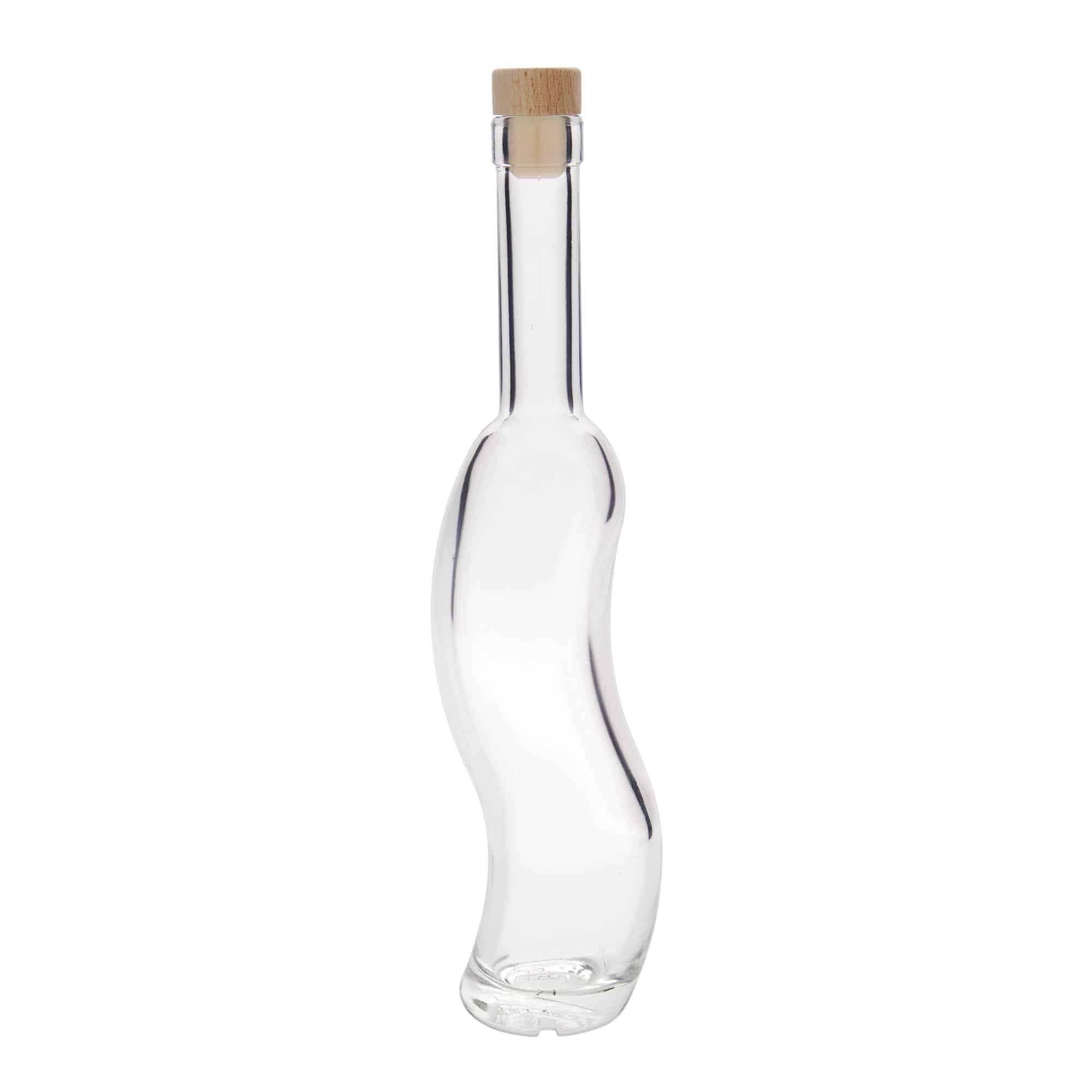 350 ml üvegpalack 'La-Ola', félkör alakú, nyílás: parafa