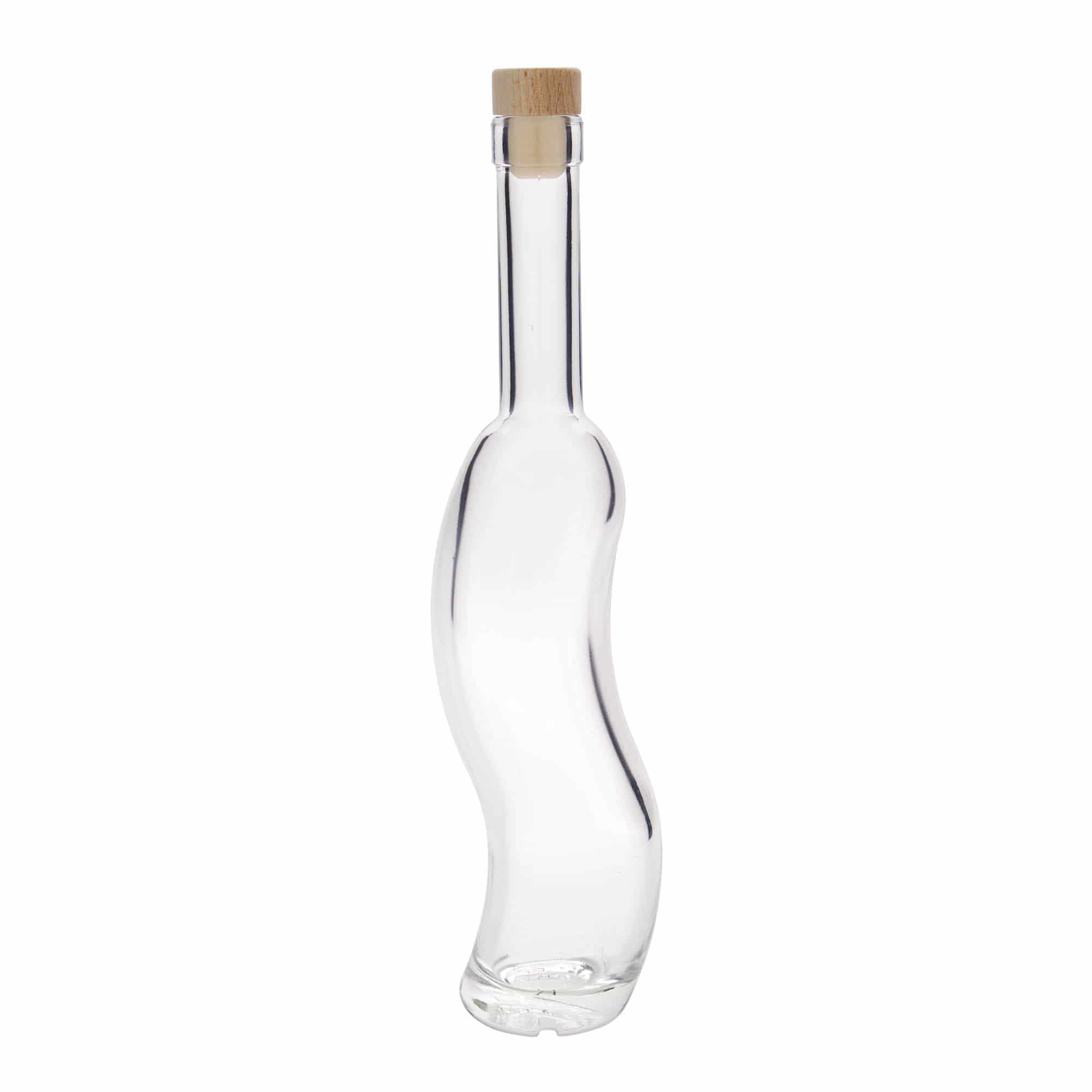 350 ml üvegpalack 'La-Ola', félkör alakú, nyílás: parafa