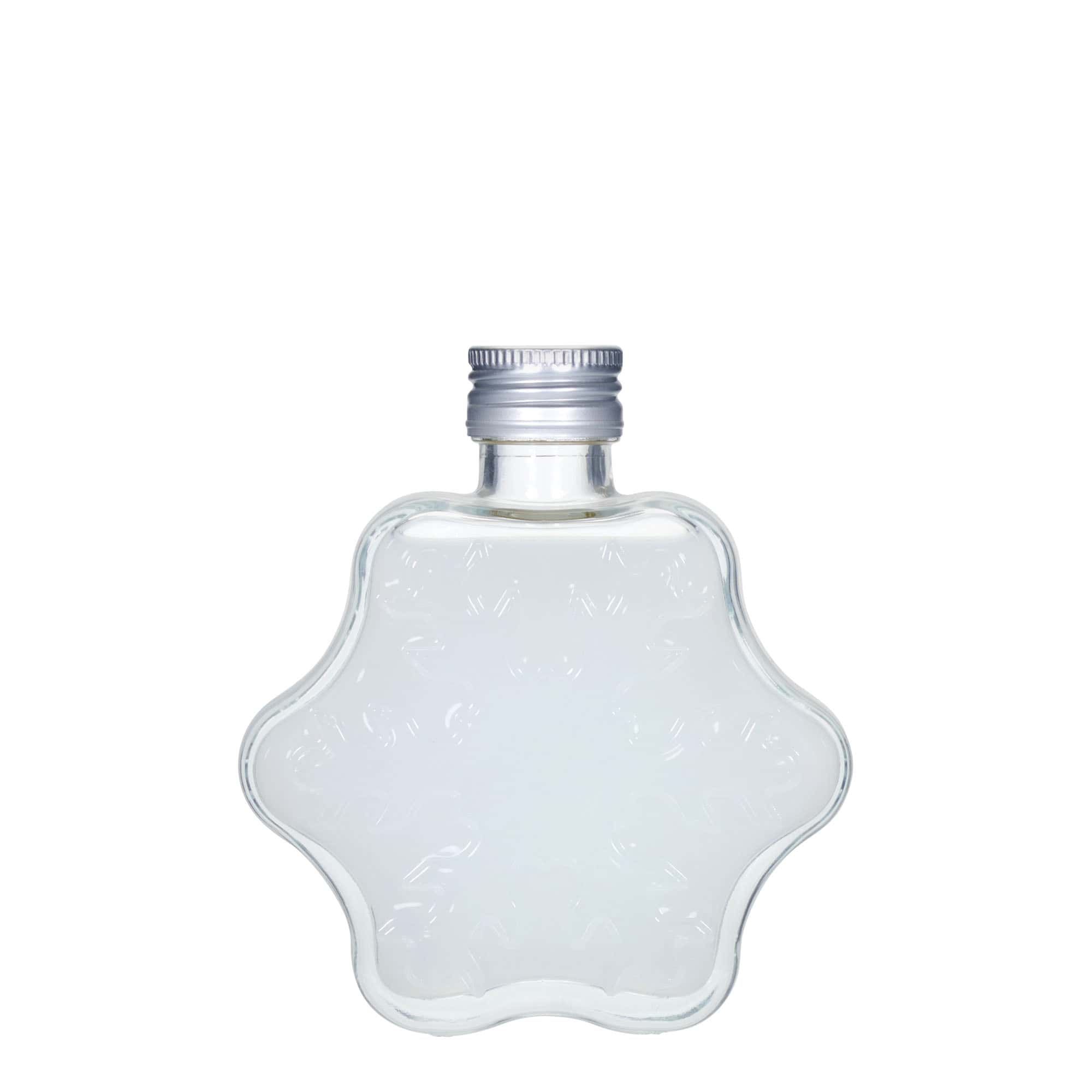 200 ml-es üvegpalack 'Hópehely', nyak: PP 28