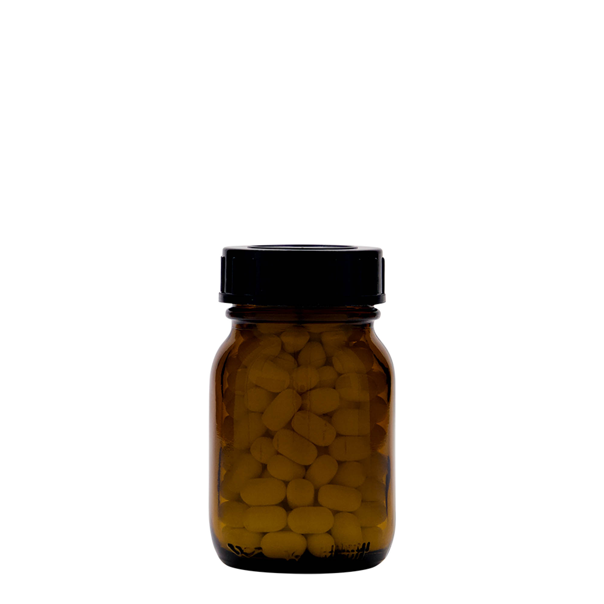 75 ml széles szájú üveg, barna, nyílás: DIN 40 75 ml széles szájú üveg, barna, nyílás: DIN 40