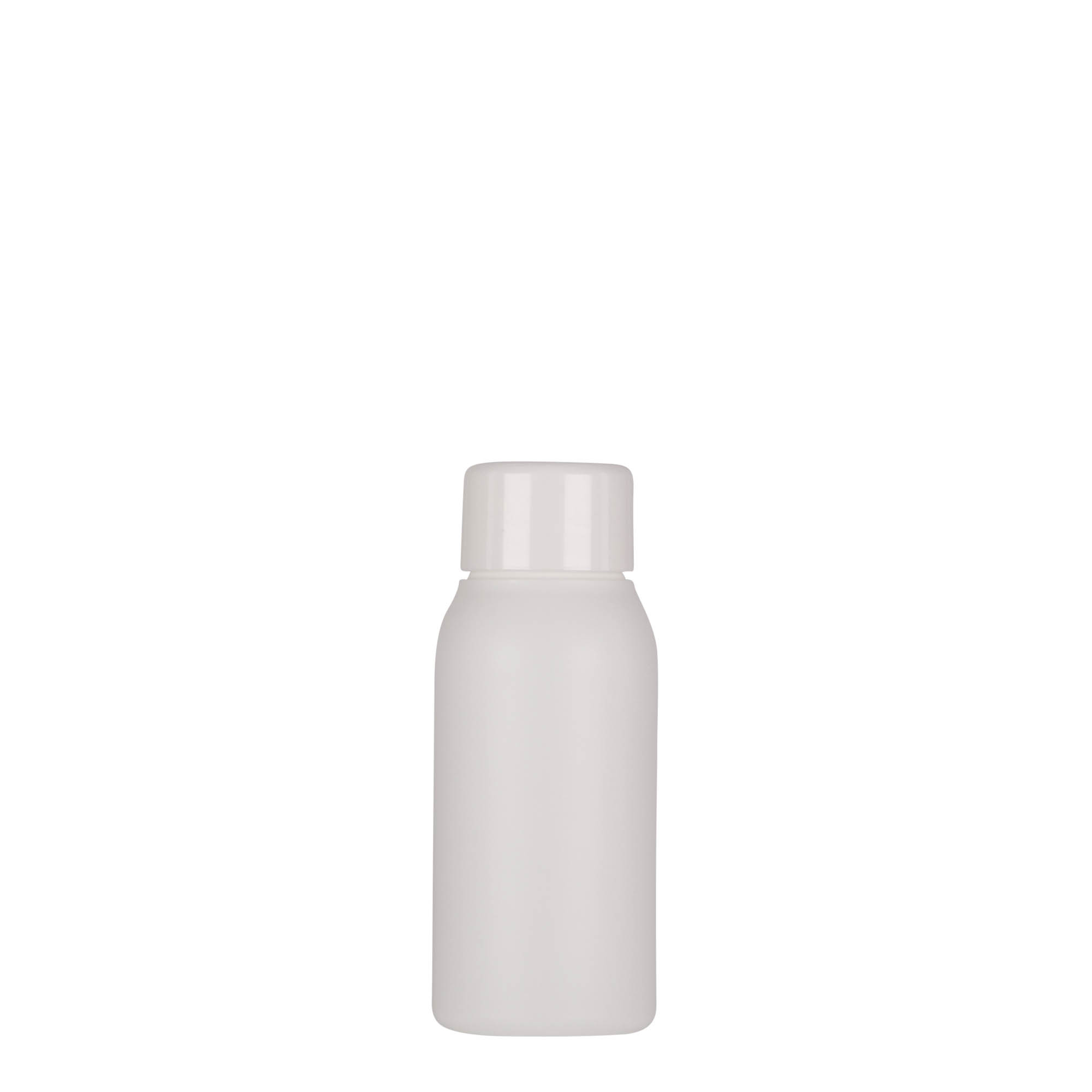 50 ml-es műanyag palack 'Tuffy', HDPE, fehér, szájnyílás: GPI 24/410