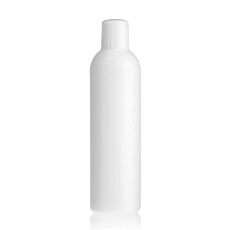 300 ml-es műanyag palack 'Tuffy', HDPE, fehér, szájnyílás: GPI 24/410