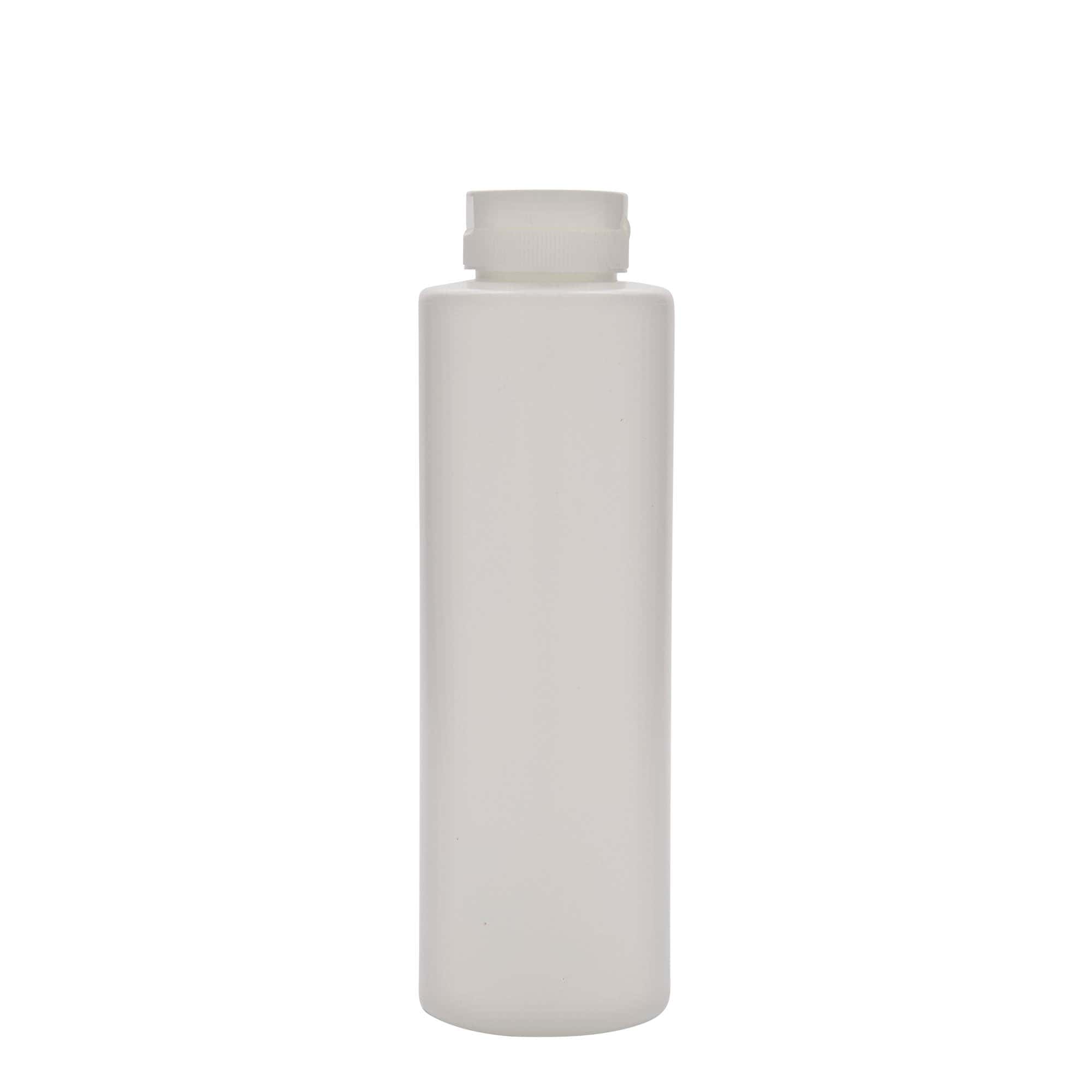 500 ml szószos palack, LDPE műanyag, fehér, nyílás: 38/400