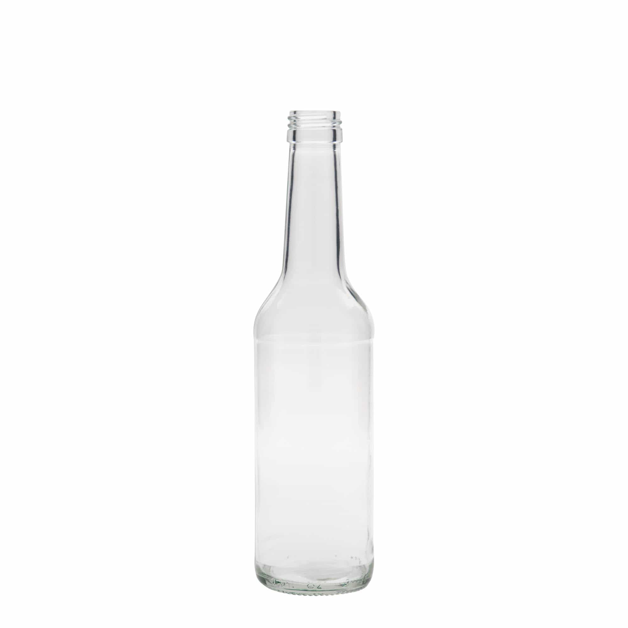 350 ml üvegpalack egyenes nyakkal, nyílás: PP 28
