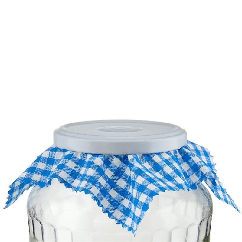 Kockás textilszalvéta 15x15, négyzet alakú, textil, kék, nyílás: TO58-TO82