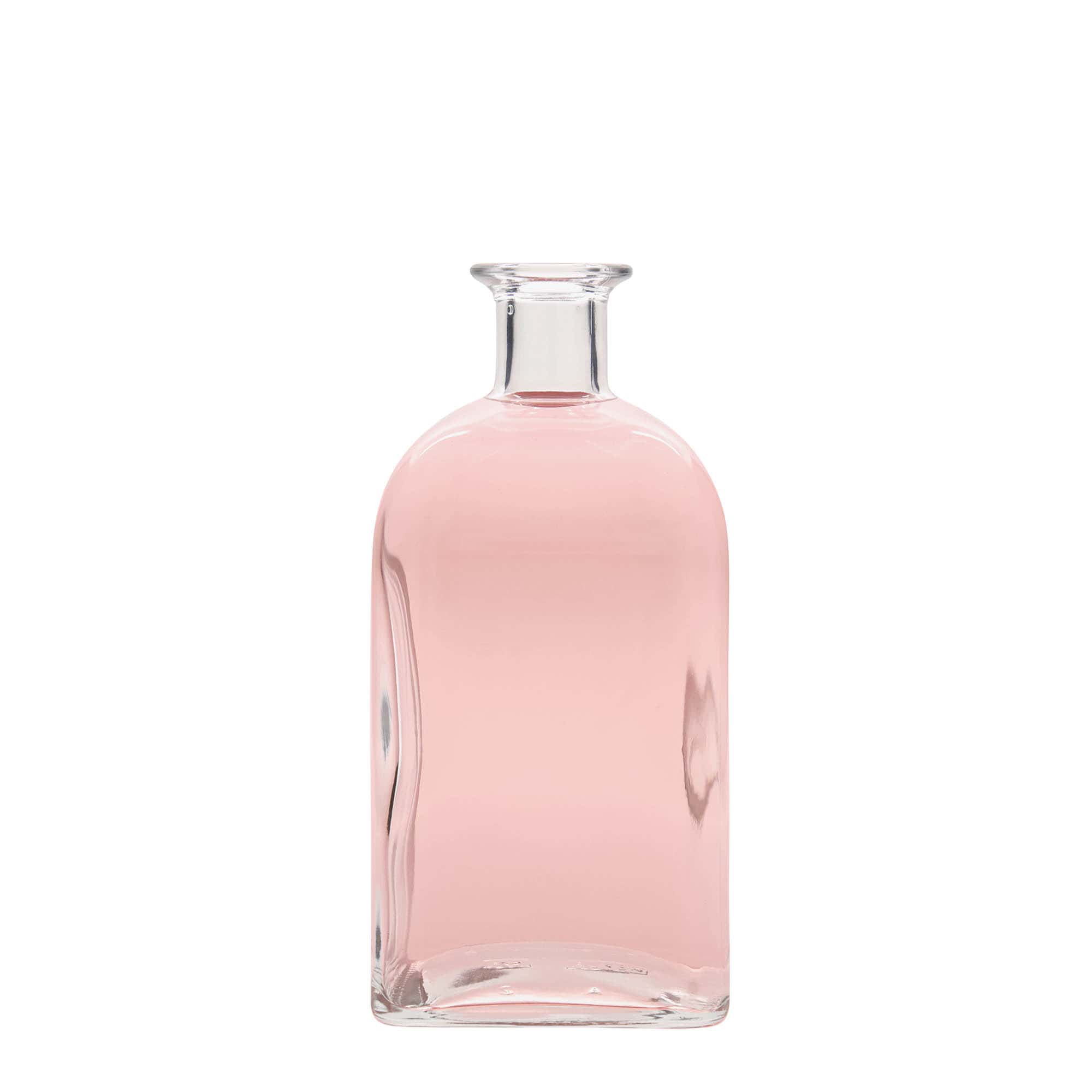 700 ml üvegpalack Apotheker Carré, négyzet alakú, nyílás: parafa