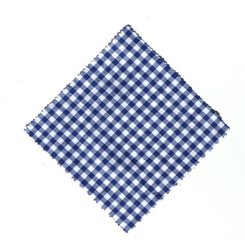 Befőttesüveg-takaró kockás 12x12, négyzet alakú, textil, sötétkék, szájnyílás: TO38-TO53 Befőttesüveg-takaró kockás 12x12, négyzet alakú, textil, sötétkék, szájnyílás: TO38-TO53