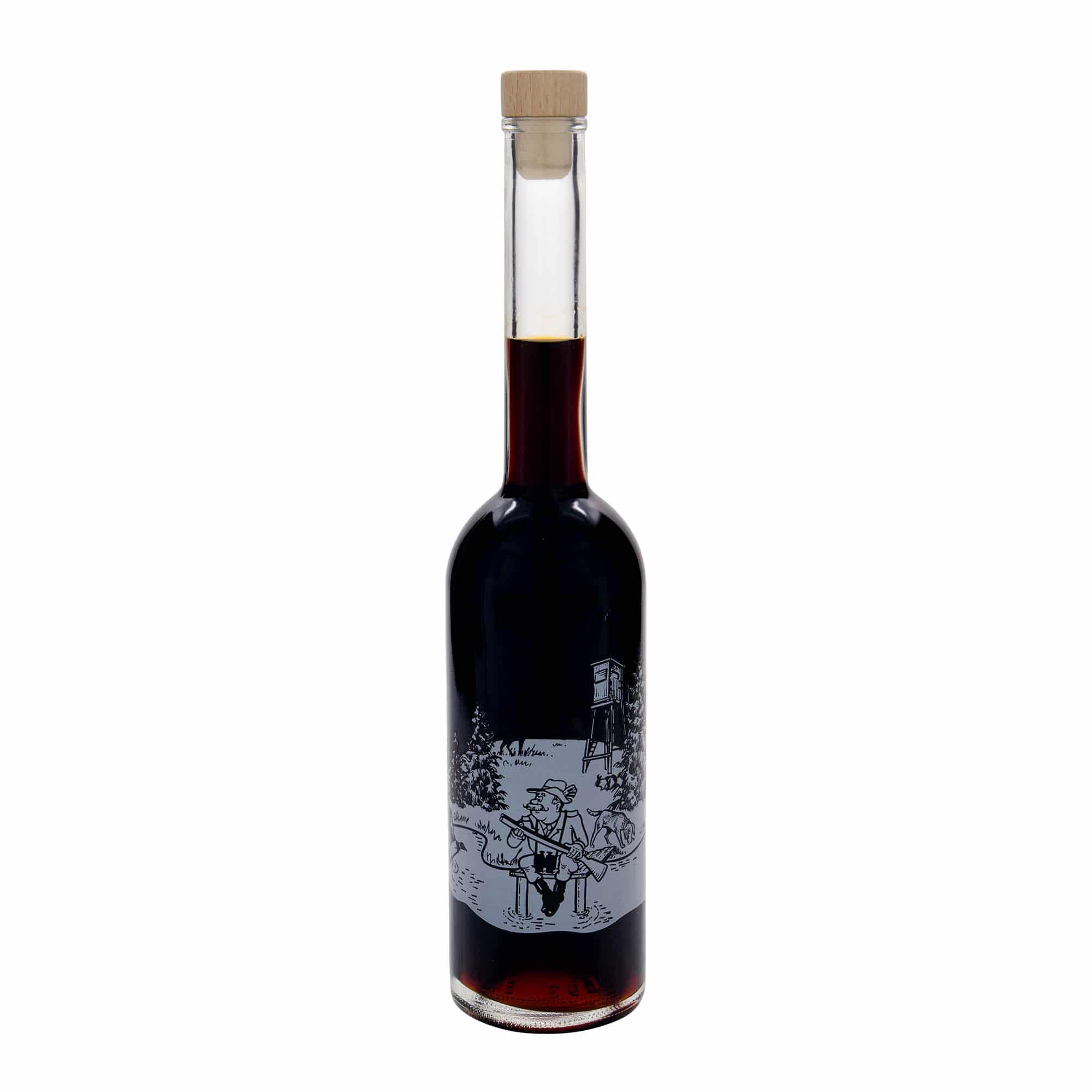 500 ml üvegpalack 'Opera', motívum: Vadász, nyílás: parafa