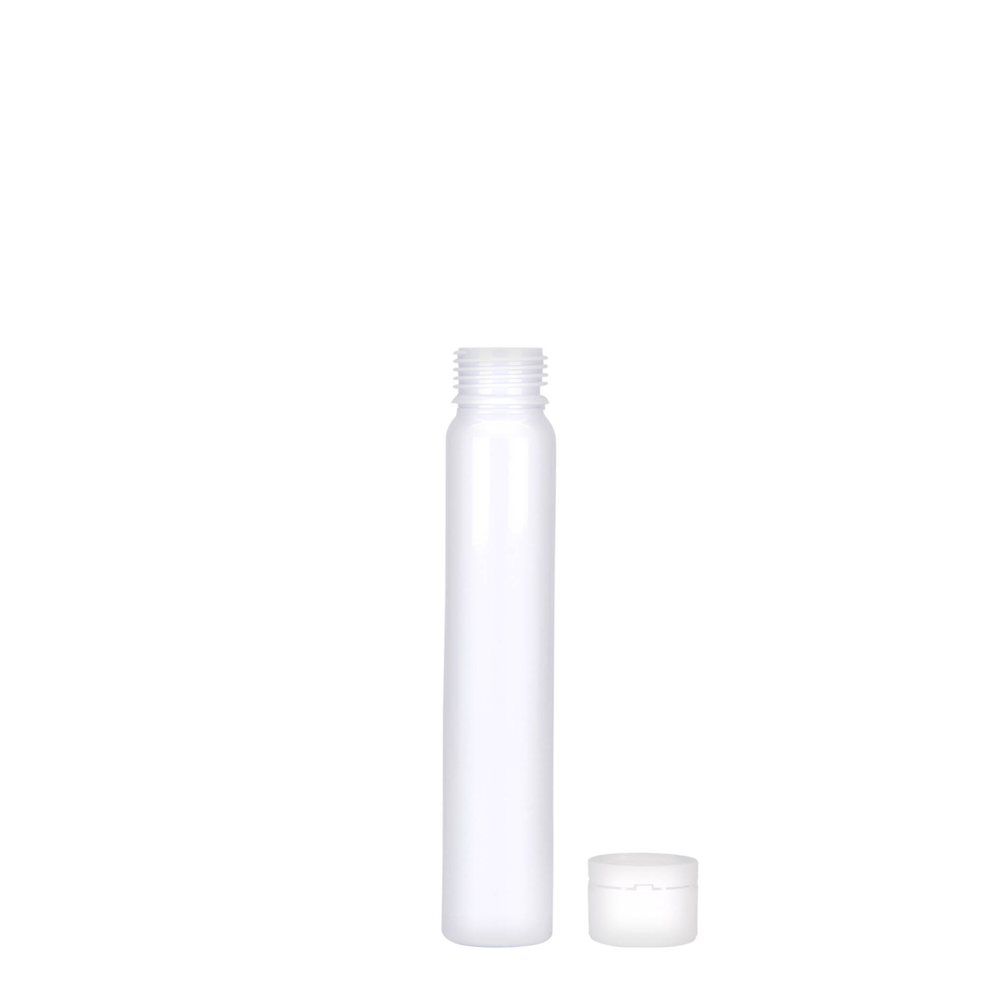 25 ml PET-cső, műanyag, fehér, nyílás: csavarzár 25 ml PET-cső, műanyag, fehér, nyílás: csavarzár