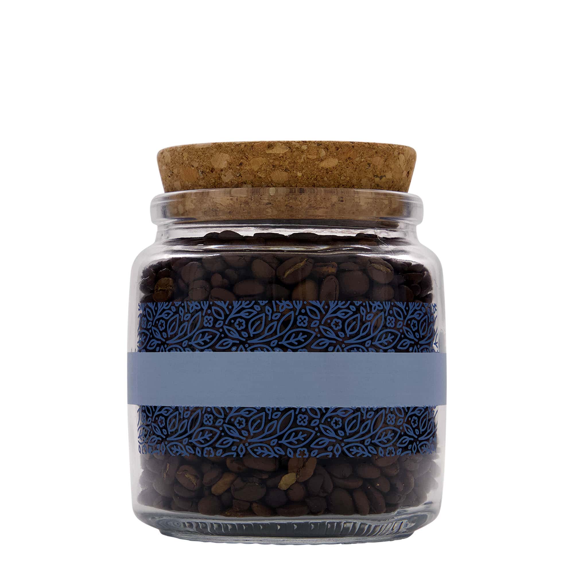 750 ml parafadugós üveg 'Giara', motívum: Naturalmente blu, nyílás: parafa