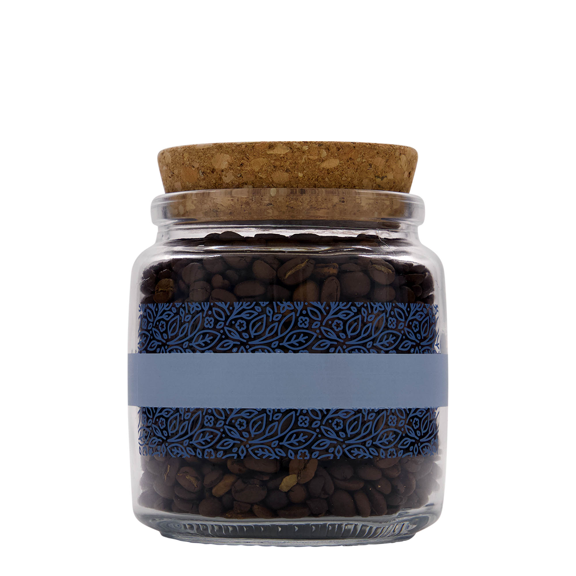750 ml parafadugós üveg 'Giara', motívum: Naturalmente blu, nyílás: parafa
