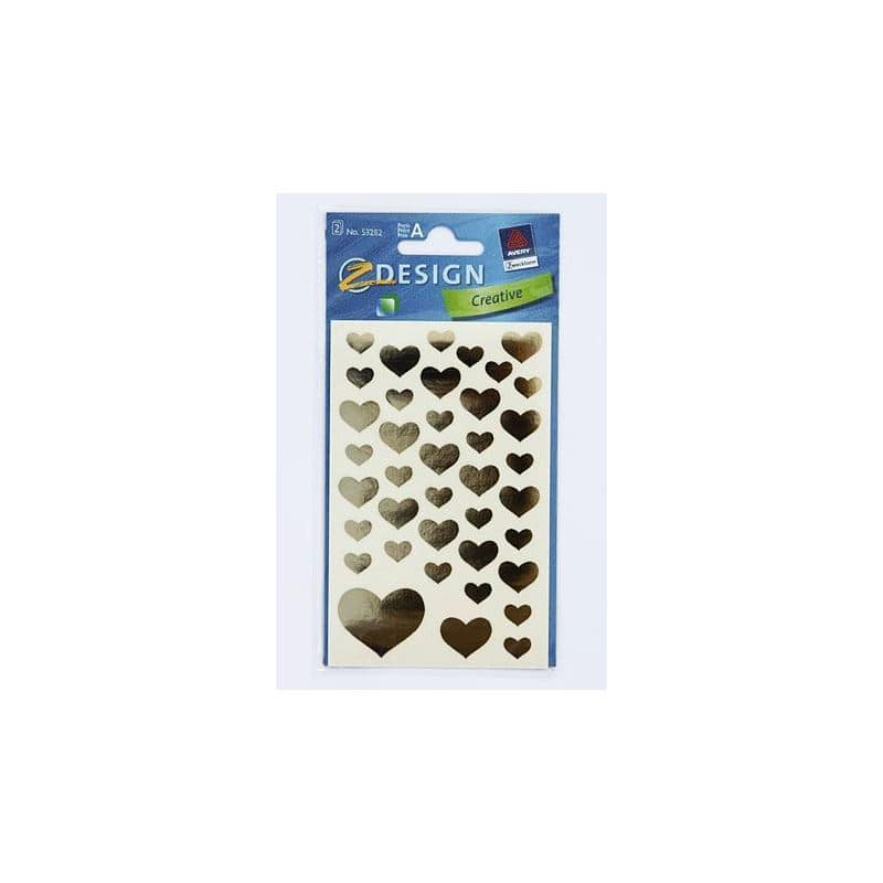 Zweckform matrica 'Szívek', papír, arany Zweckform matrica 'Szívek', papír, arany