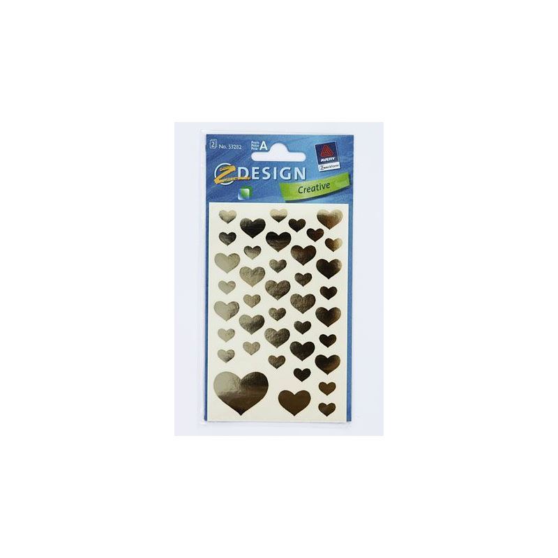 Zweckform matrica 'Szívek', papír, arany Zweckform matrica 'Szívek', papír, arany