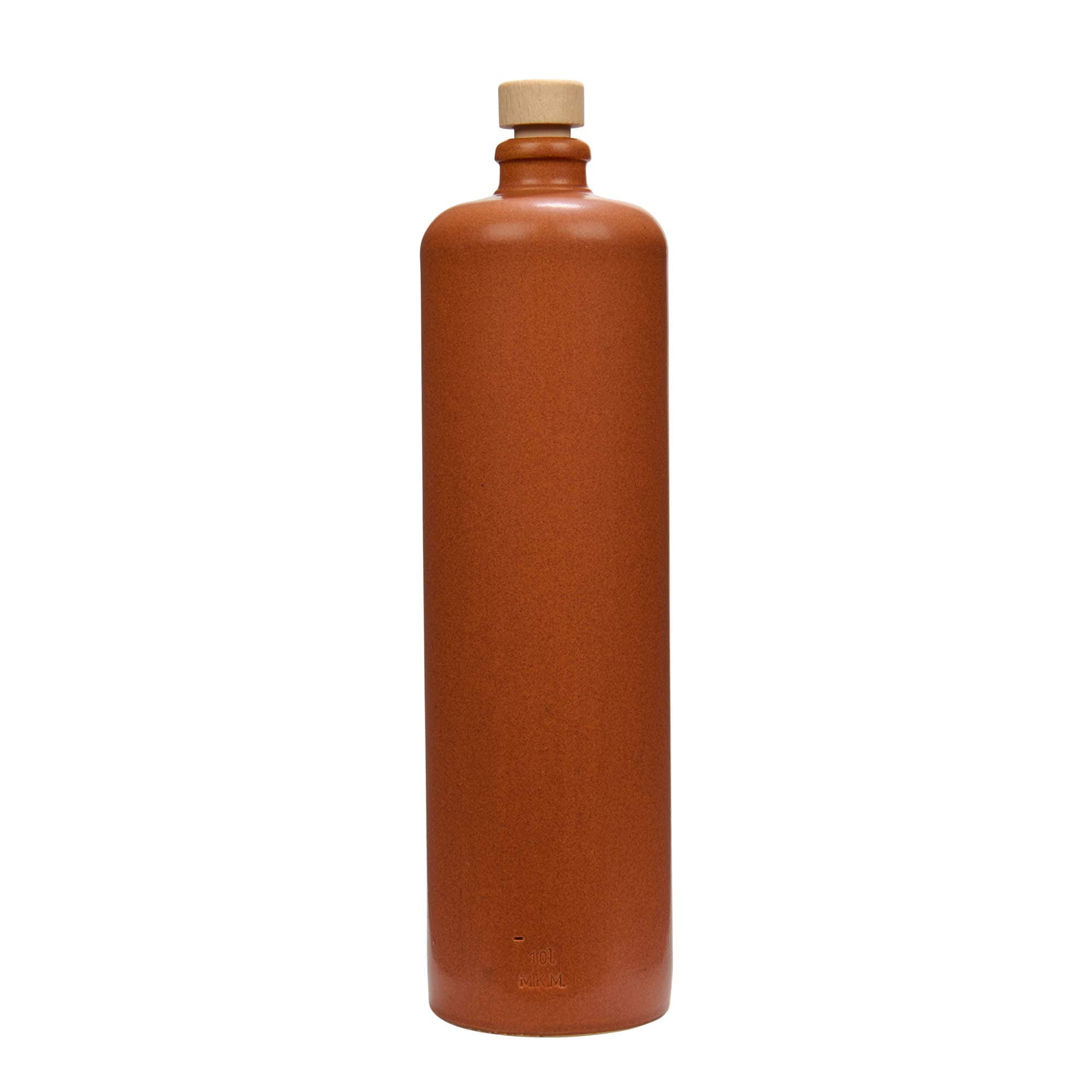1.000 ml agyagedény, kőedény, vörösbarna, nyílás: parafa