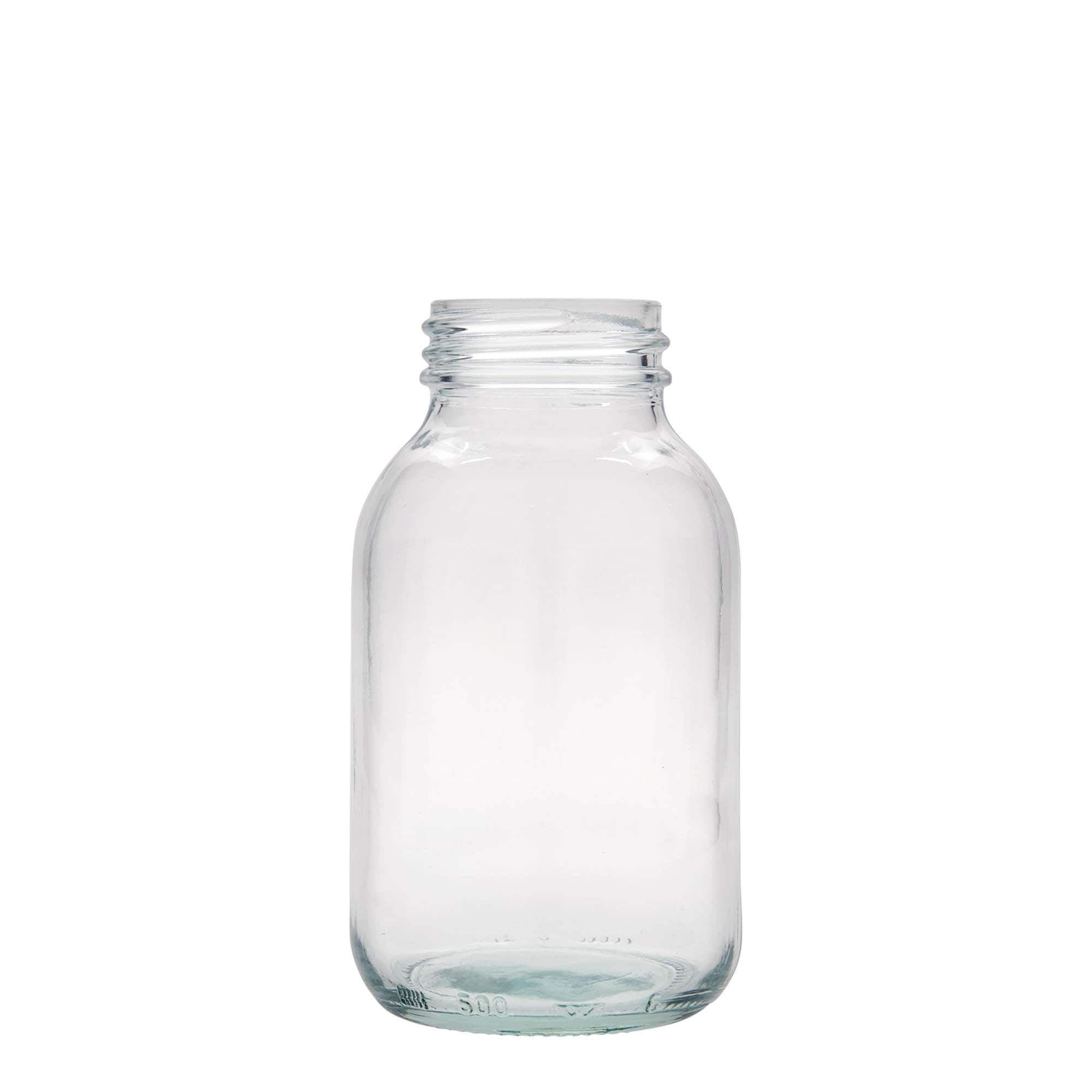500 ml széles szájú üveg, nyílás: DIN 55