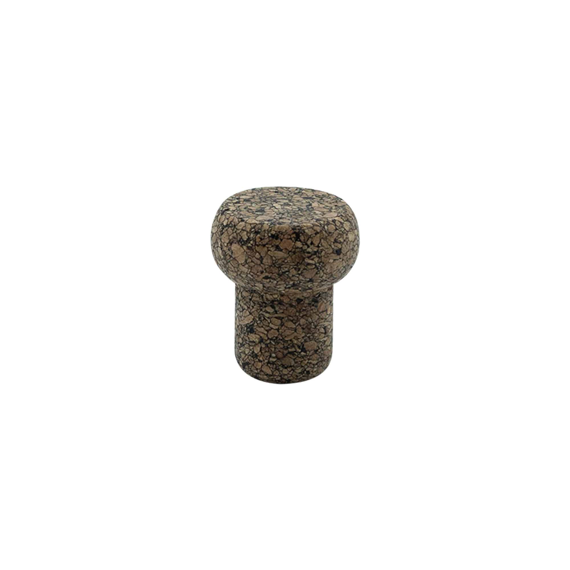 Fogantyú dugó 'Barrel' 19,5 mm, Corkcoal, szájnyíláshoz: parafából