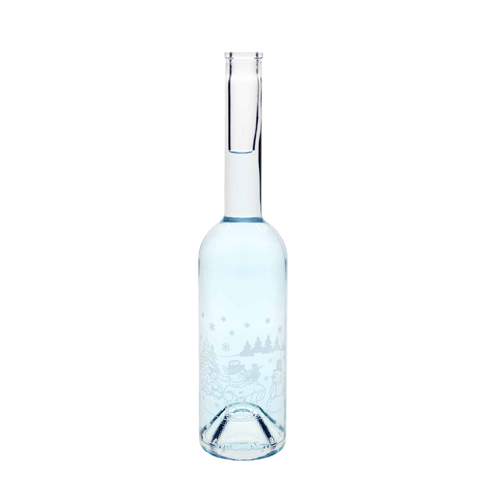 500 ml üveges palack 'Opera', motívum: hóemberpalack, nyílás: parafa