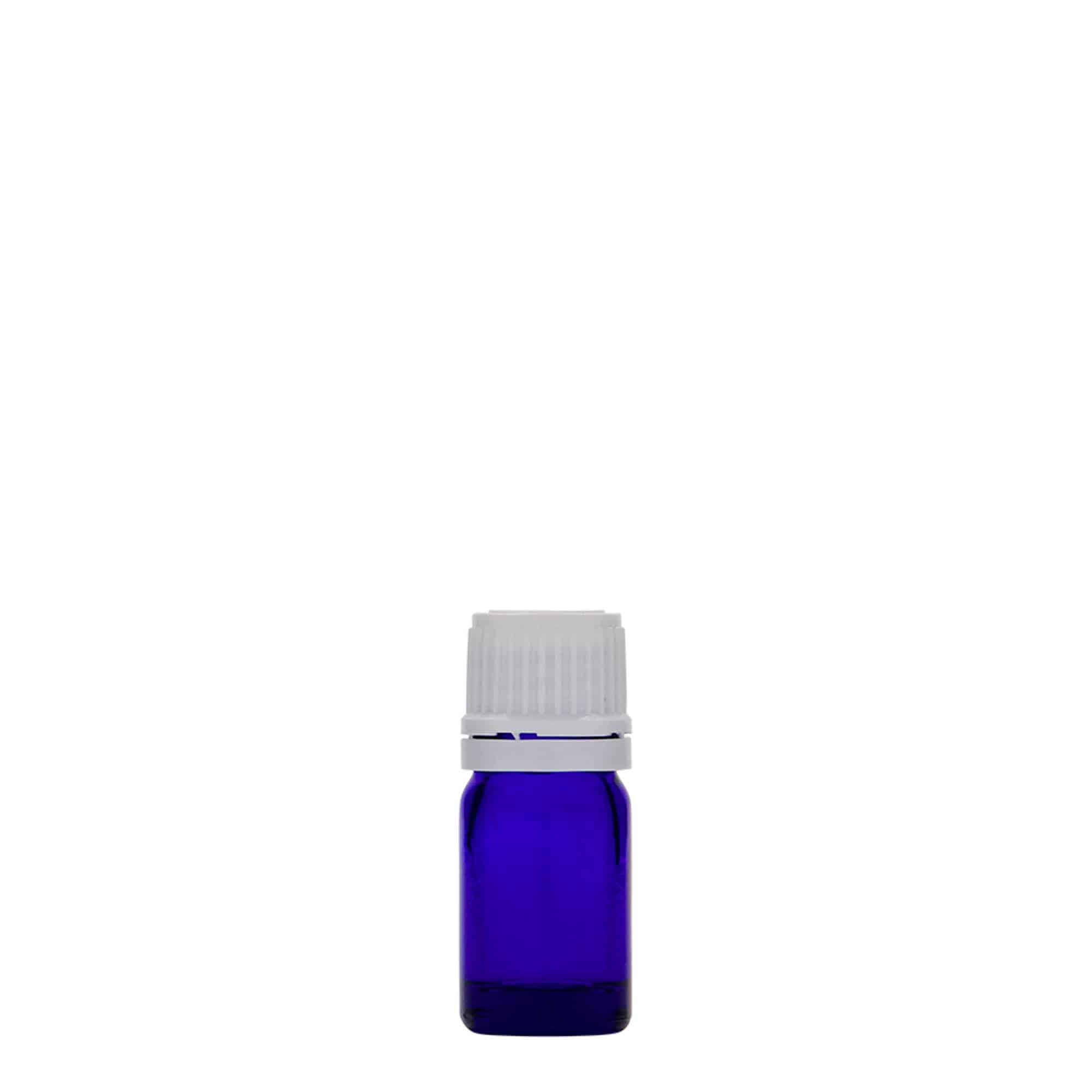 5 ml-es patikai üveg, üveg, királykék, szájnyílás: DIN 18
